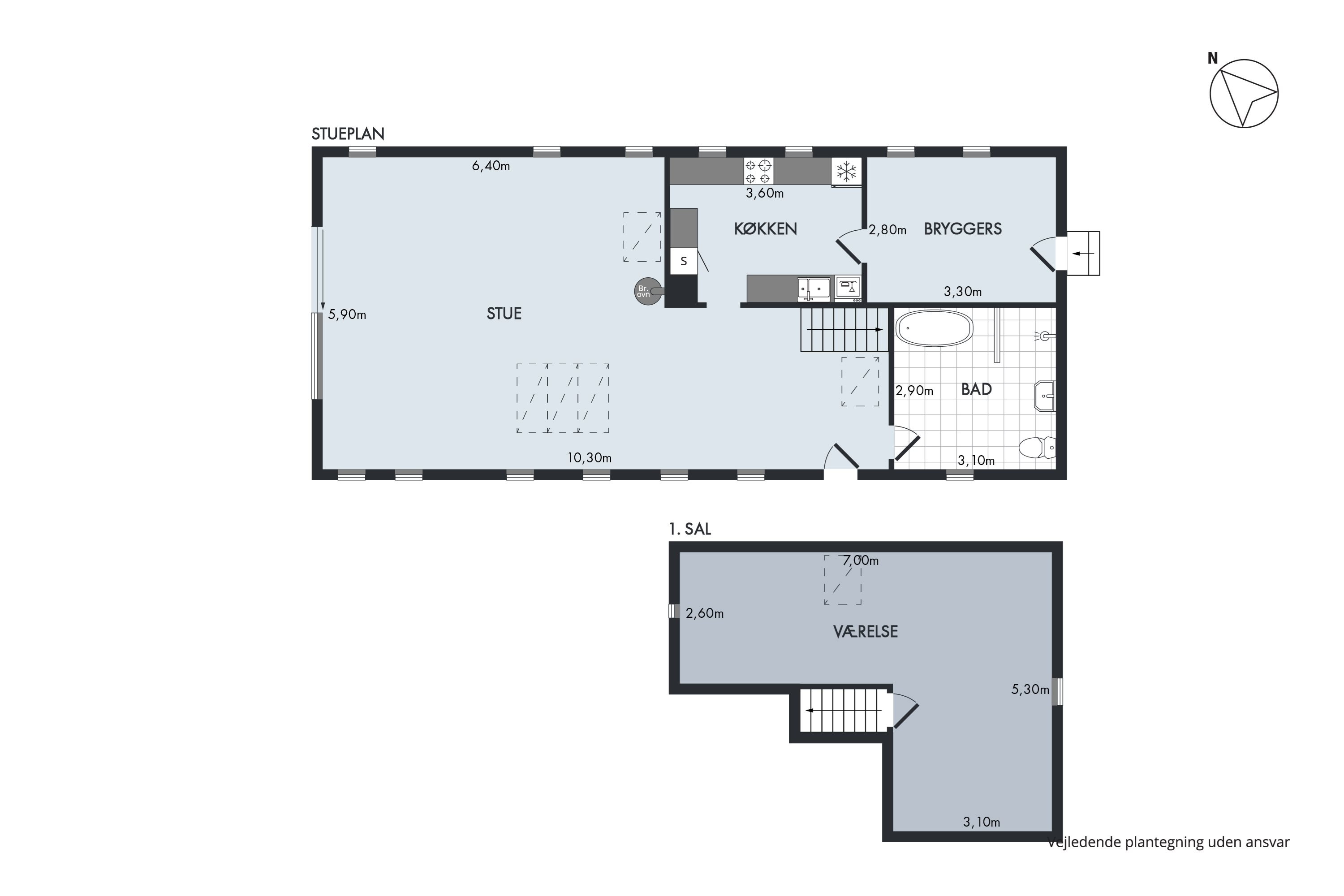 Plantegninger billede af Hals Skolevej 1B, 3., Byrum, 9940 Læsø