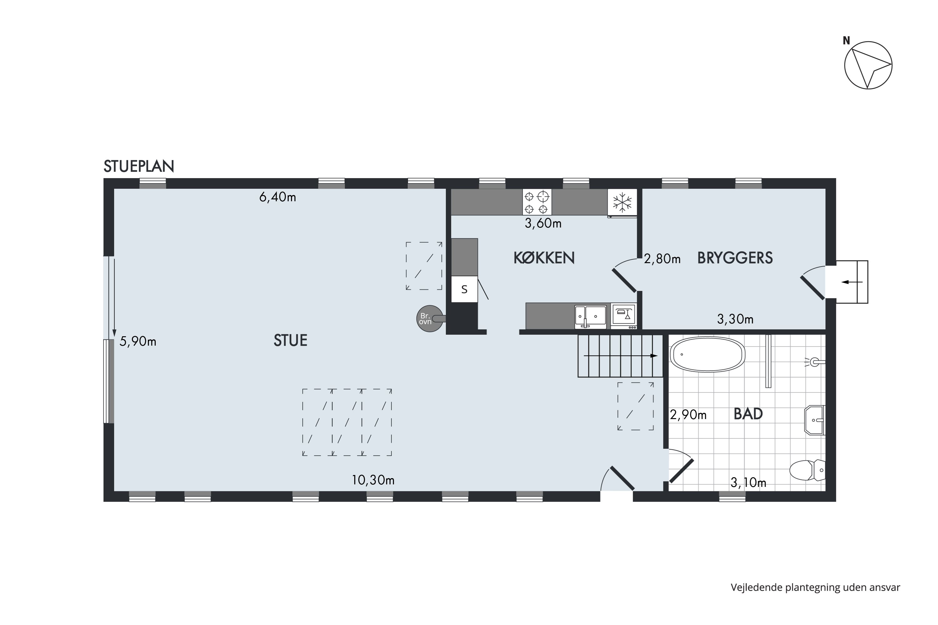 Plantegninger billede af Hals Skolevej 1B, 3., Byrum, 9940 Læsø