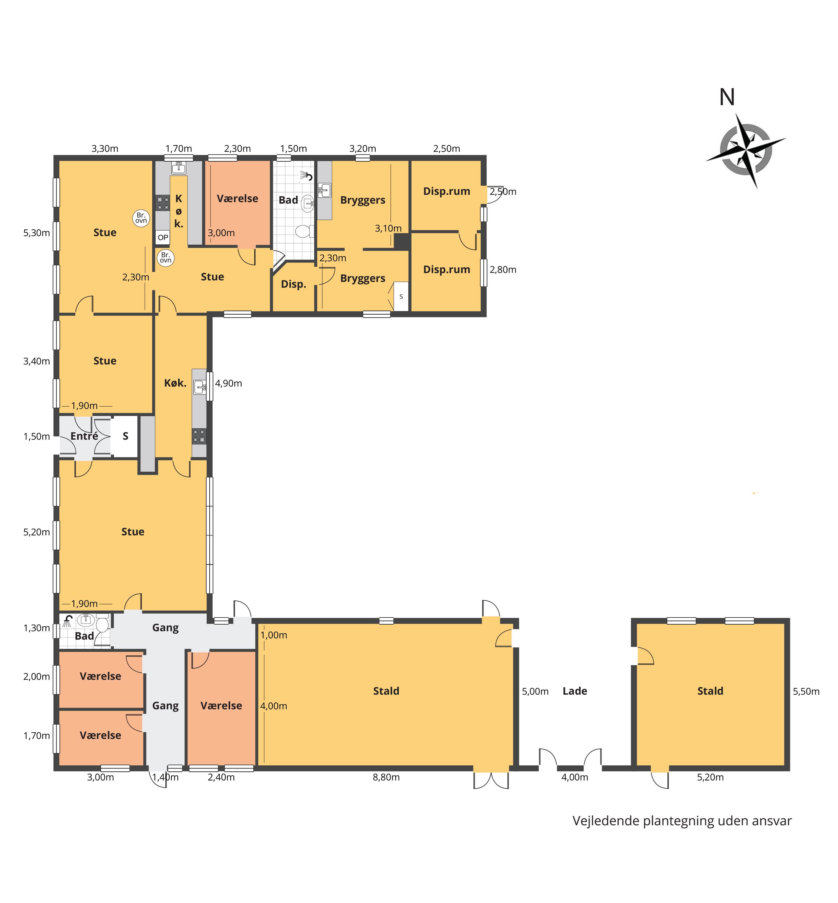 Plantegninger billede af Søndre Kirkevej 6, Sydvesten, 9940 Læsø