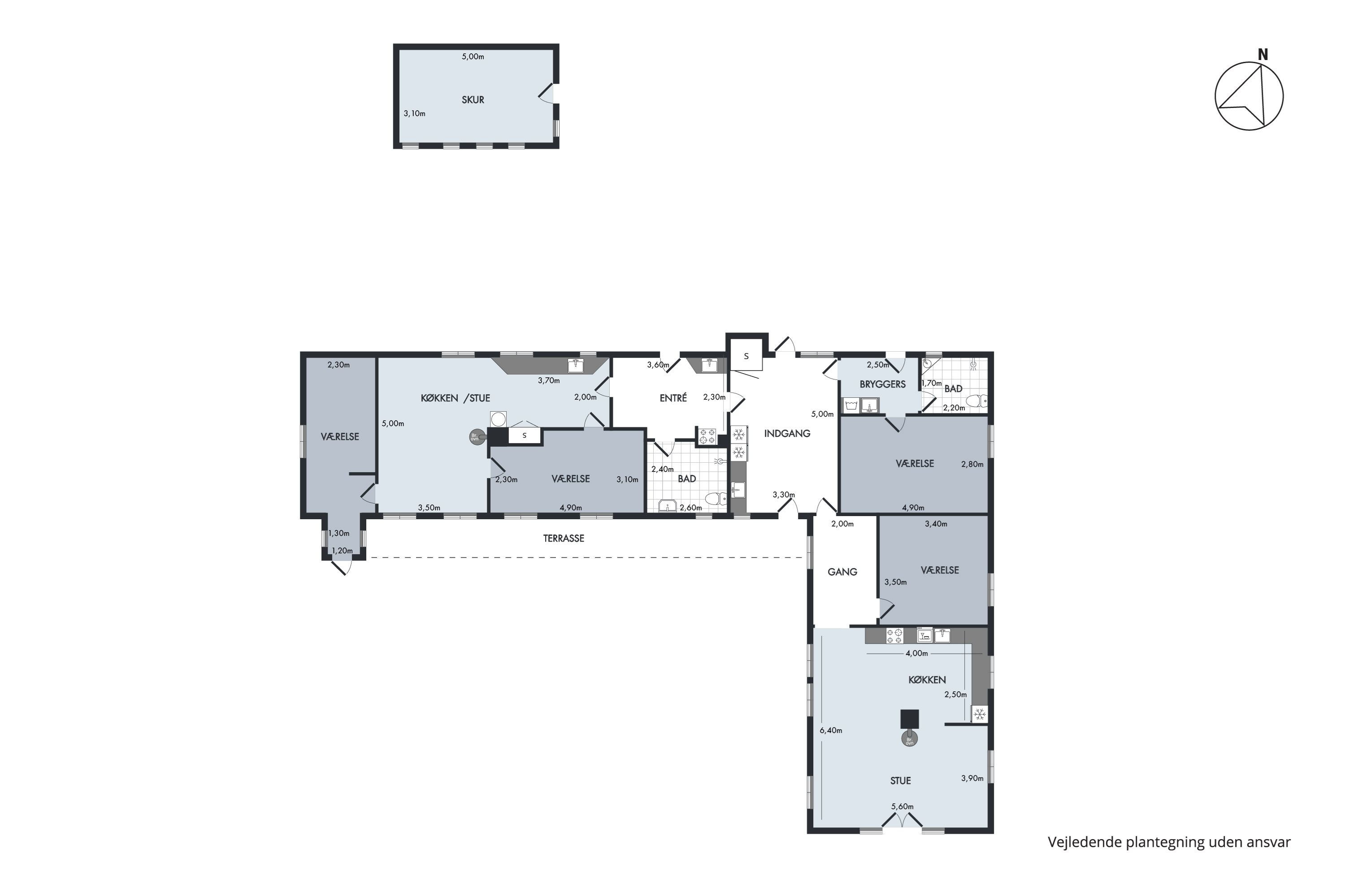 Plantegninger billede af Snebærvej 1, Østerby, 9940 Læsø