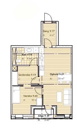 Plantegninger billede af Tingvej 4, 9. 3., 8800 Viborg