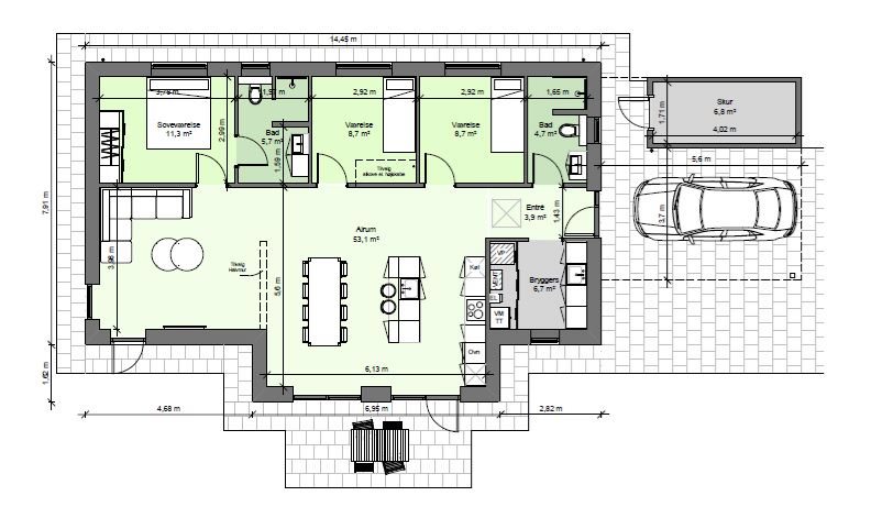 Plantegninger billede af Kolbæk Mark 84, 8800 Viborg