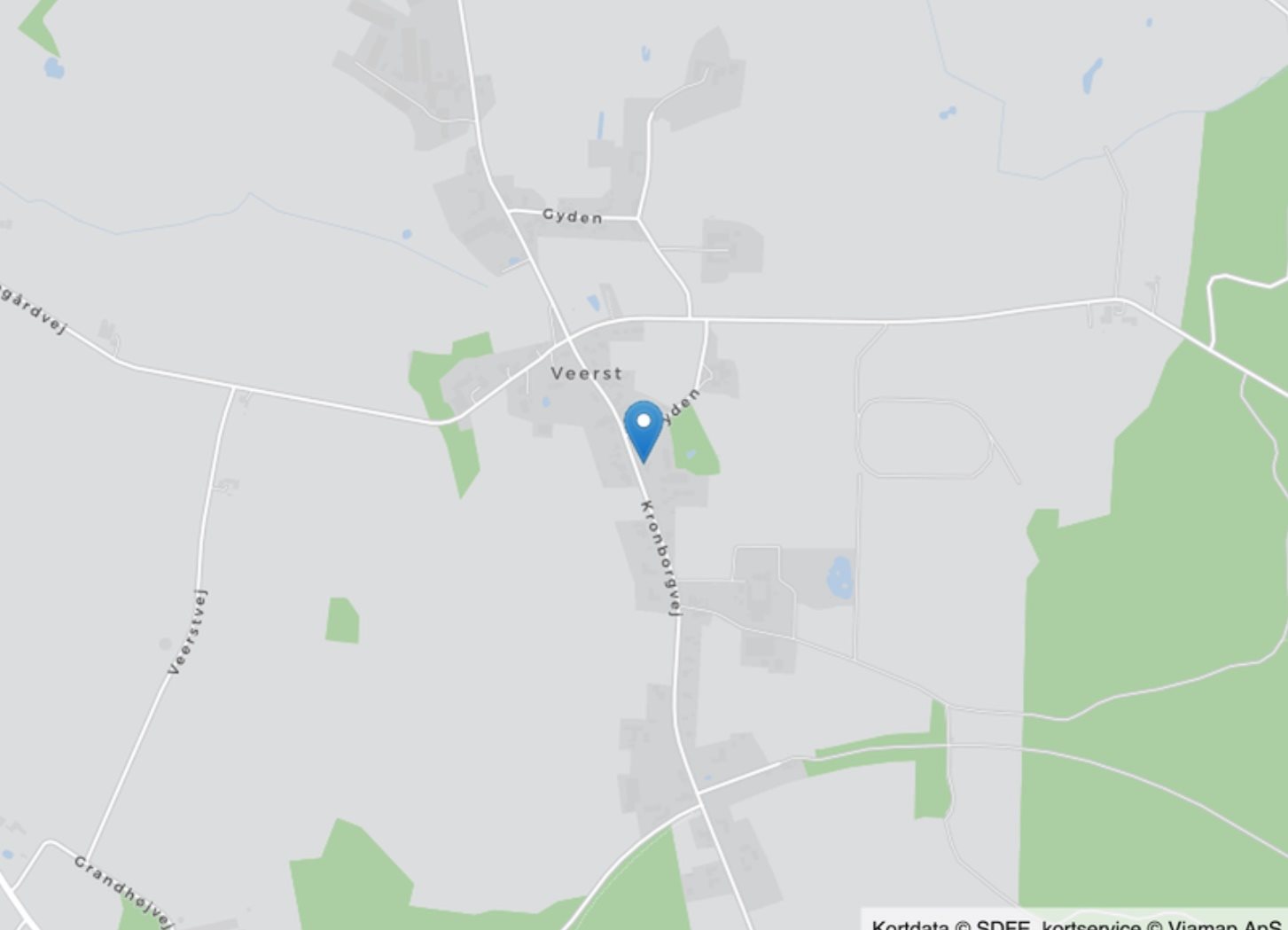 Miniaturebillede 1: kort. Billede af Kronborgvej 42, Veerst, 6600 Vejen