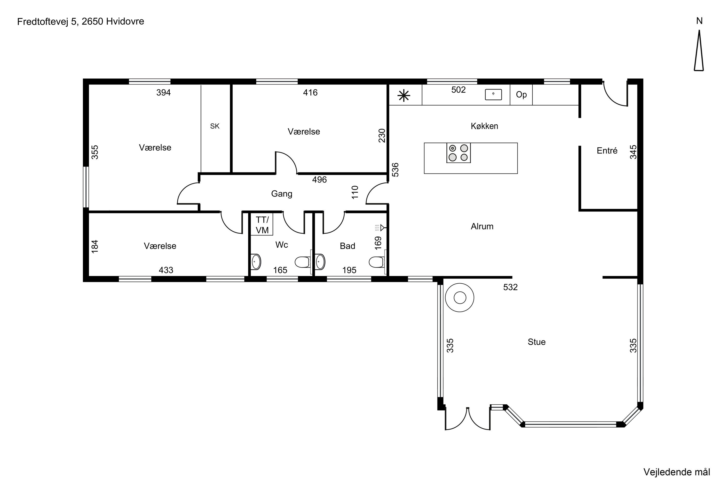 Plantegninger billede af Fredtoftevej 5, 2650 Hvidovre