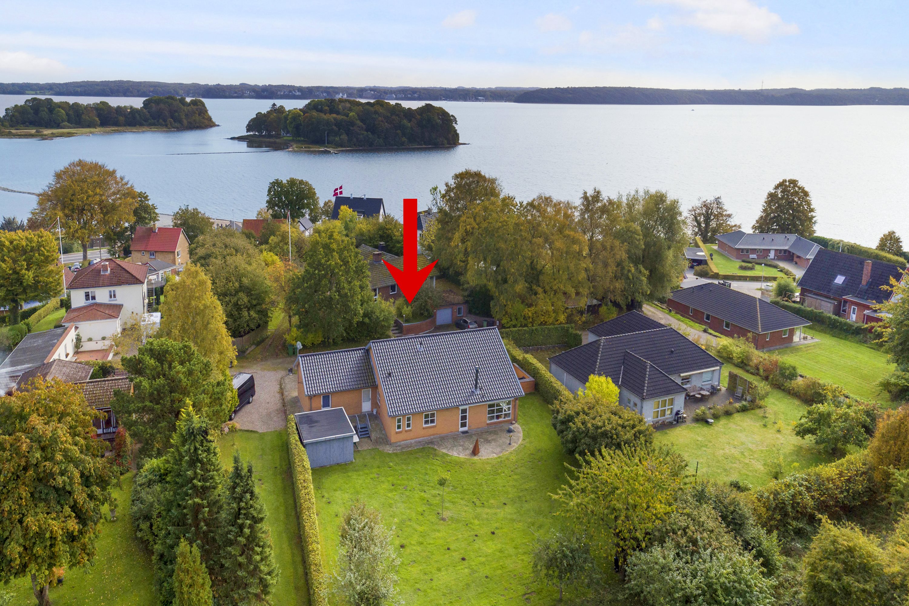Fremhævet luftfoto billede i fuldskærmstilstand. Billede af Sønderhavvej 15C, Sønderhav, 6340 Kruså