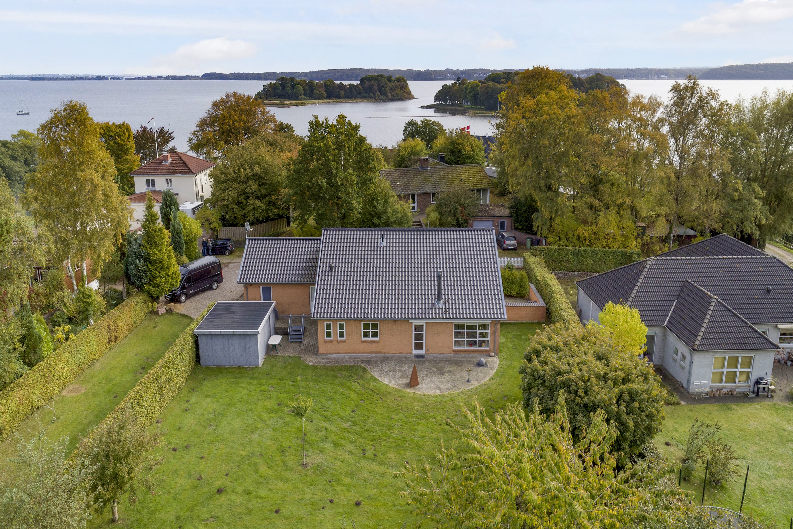 Fremhævet luftfoto billede i fuldskærmstilstand. Billede af Sønderhavvej 15C, Sønderhav, 6340 Kruså