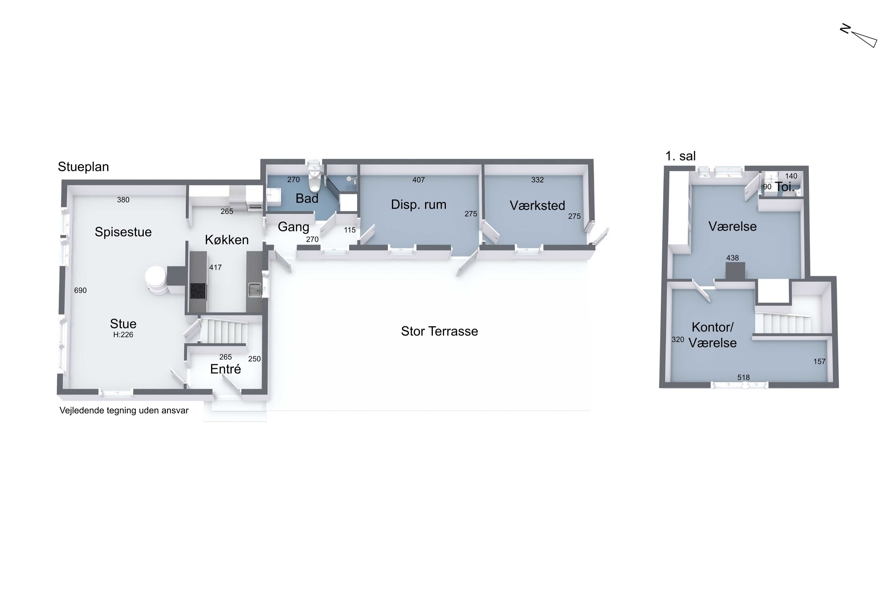 Plantegninger billede af Nygade 2, 8722 Hedensted