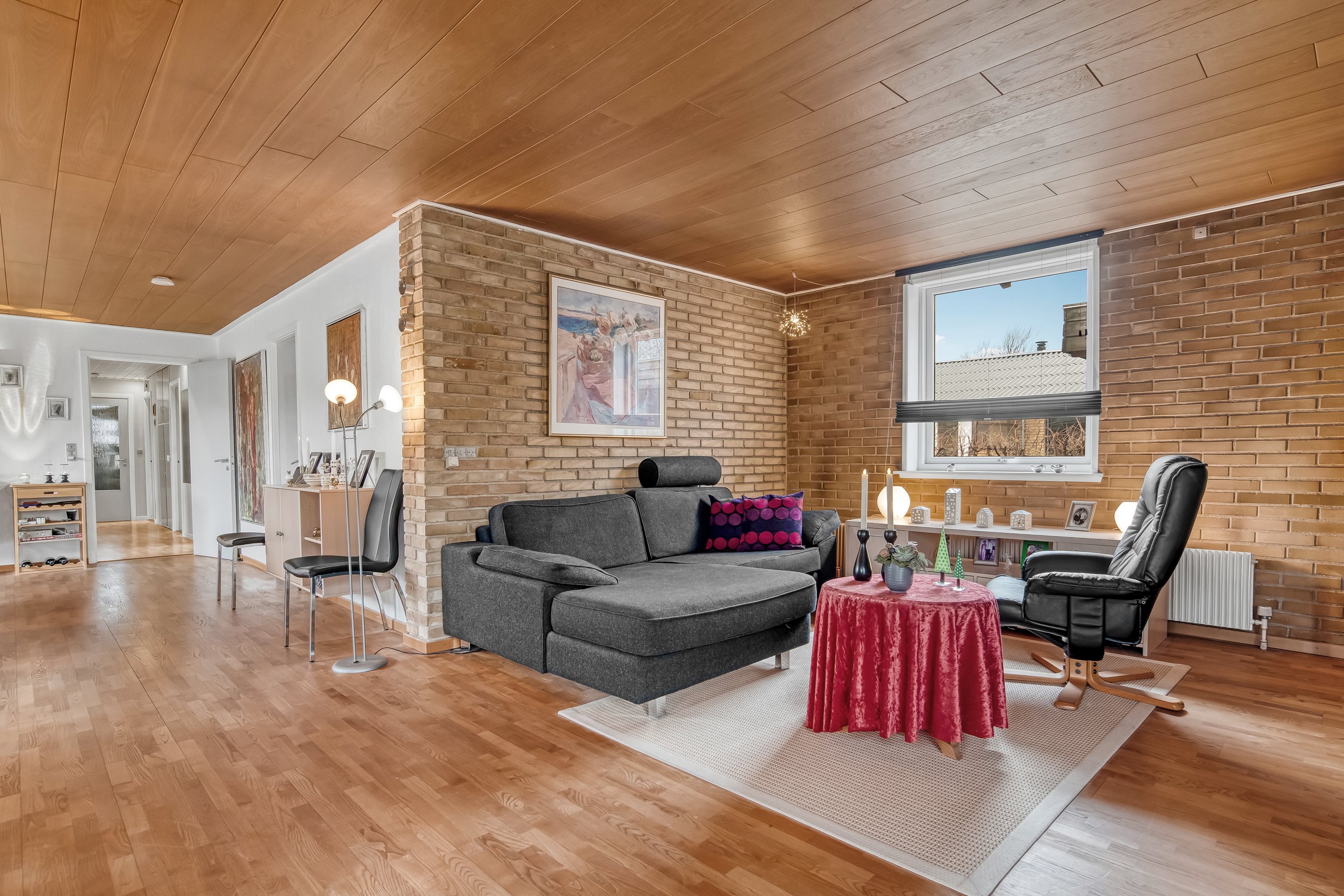 Fremhævet stue billede i fuldskærmstilstand. Billede af Skoleparken 11, 7500 Holstebro