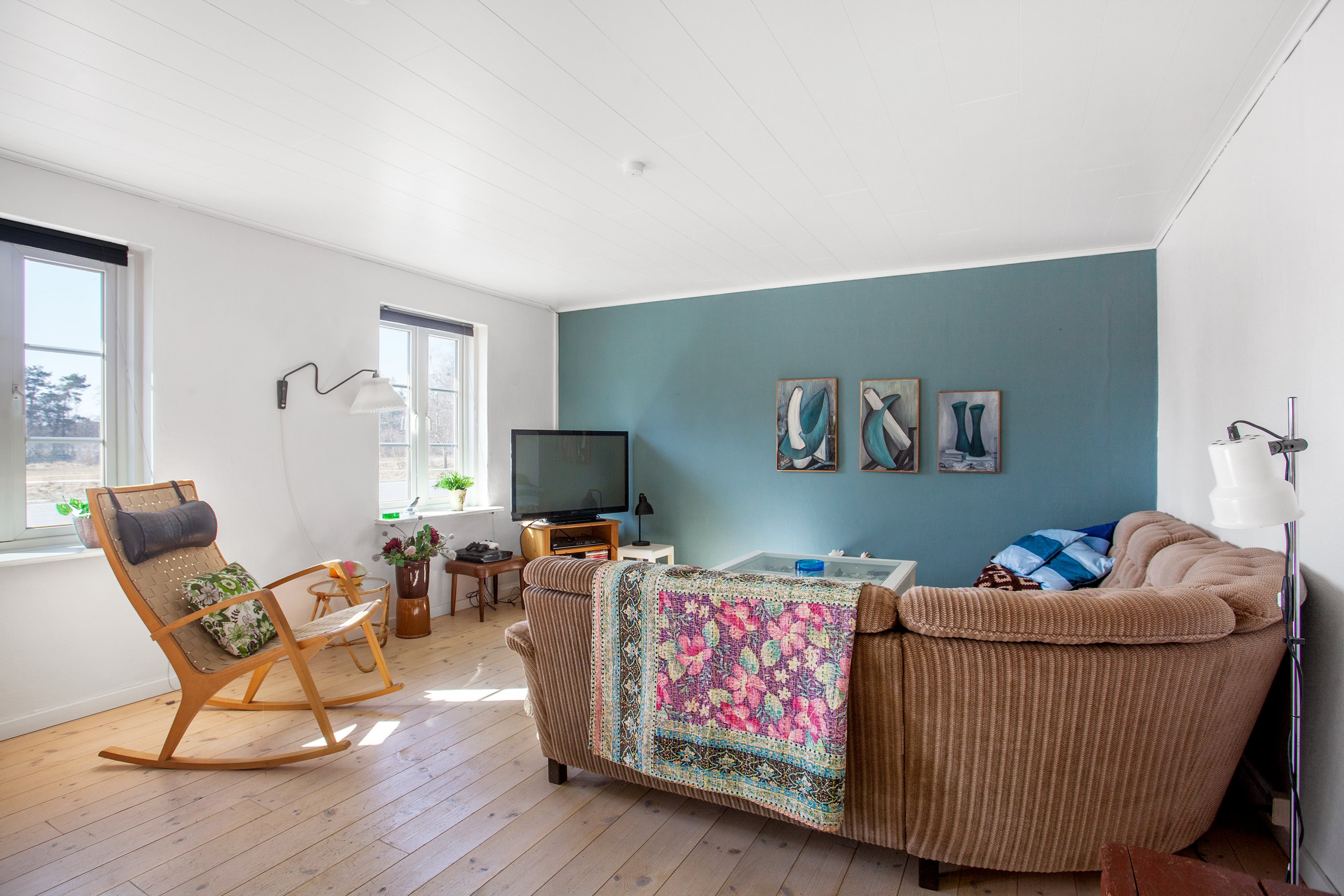 Fremhævet stue billede i fuldskærmstilstand. Billede af Byrumvej 29, Vesterø, 9940 Læsø