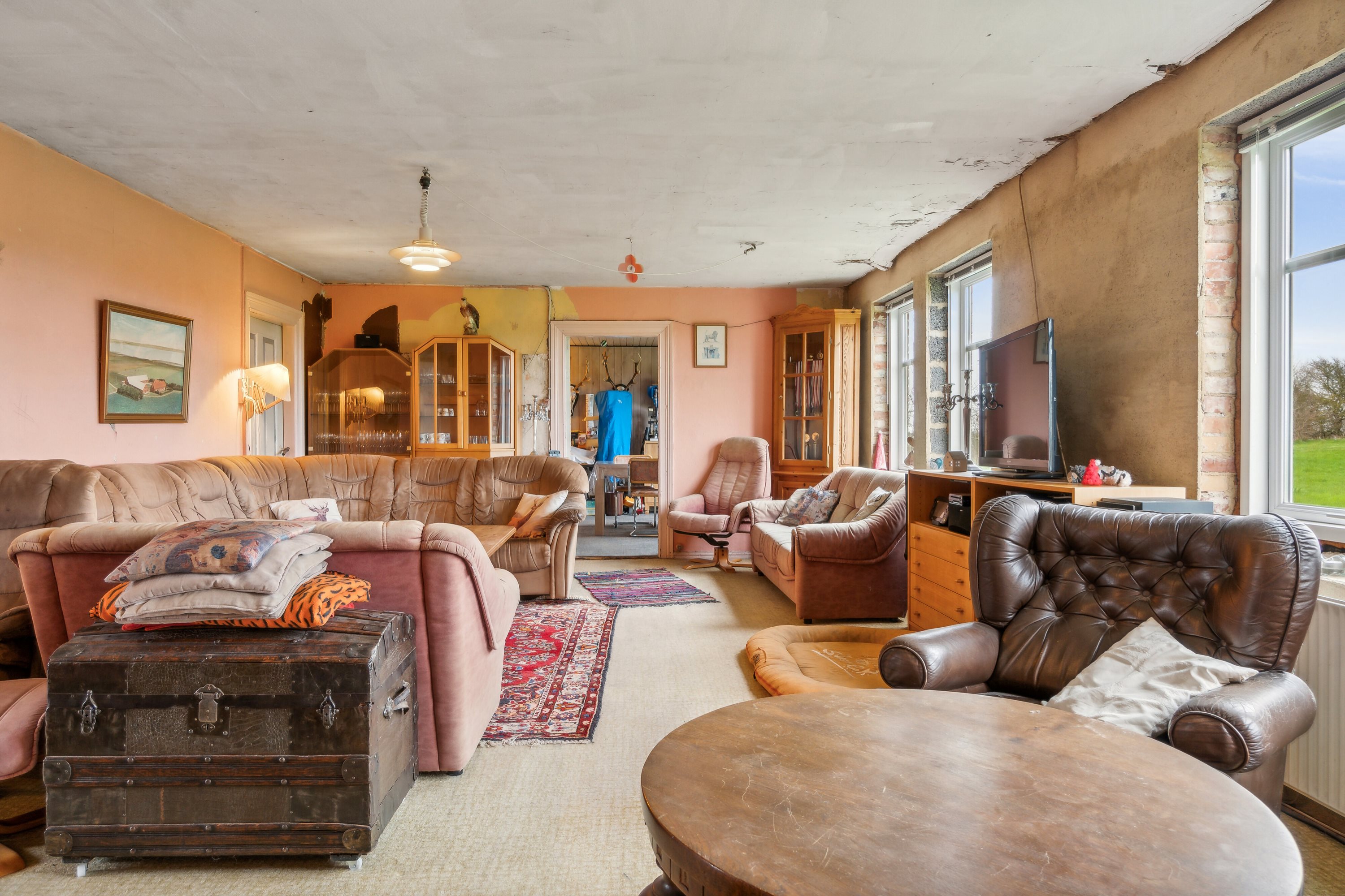 Fremhævet stue billede i fuldskærmstilstand. Billede af Amstedbrovej 18, Lund, 7741 Frøstrup