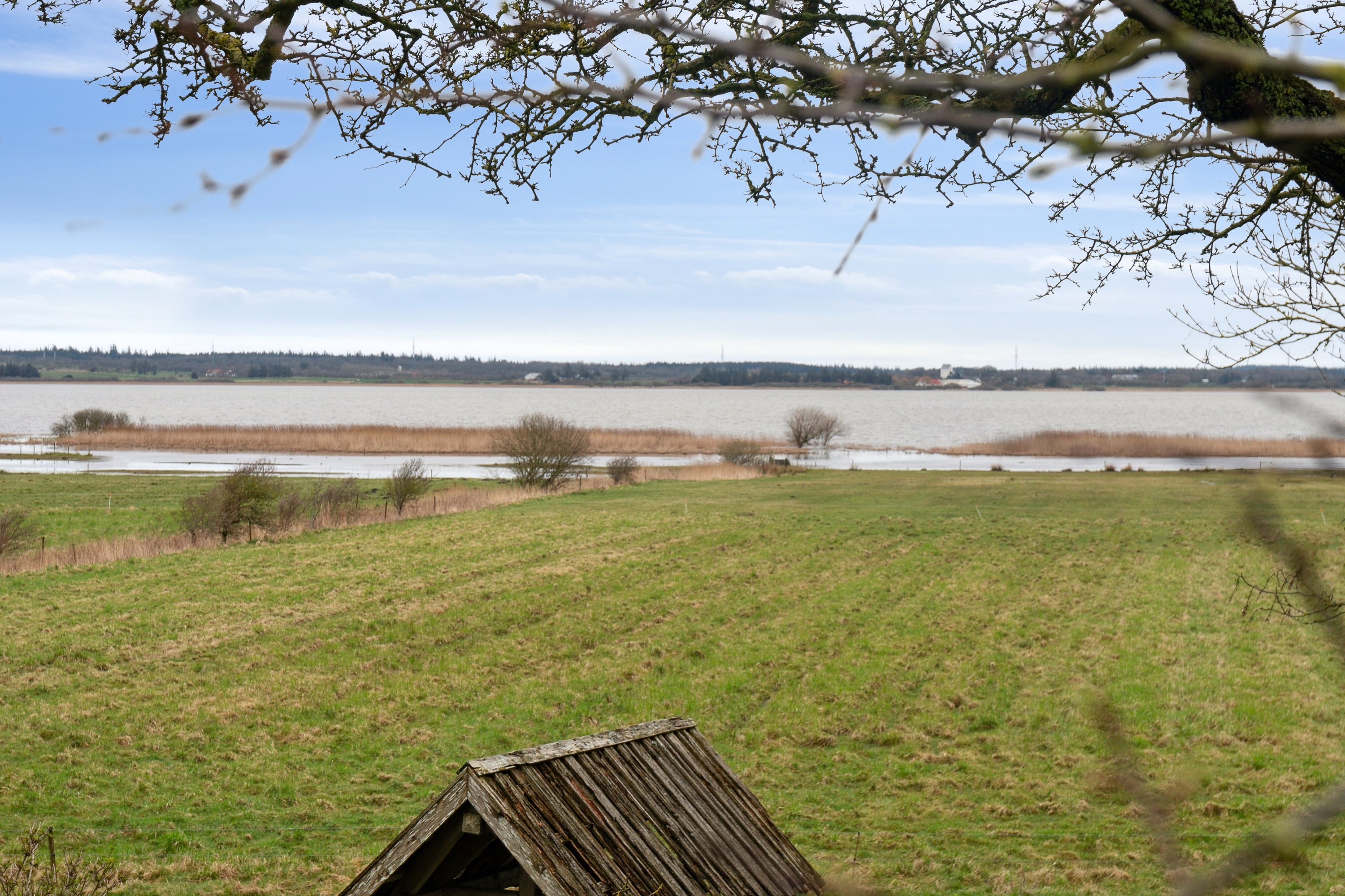Fremhævet set fra haven billede i fuldskærmstilstand. Billede af Amstedbrovej 18, Lund, 7741 Frøstrup