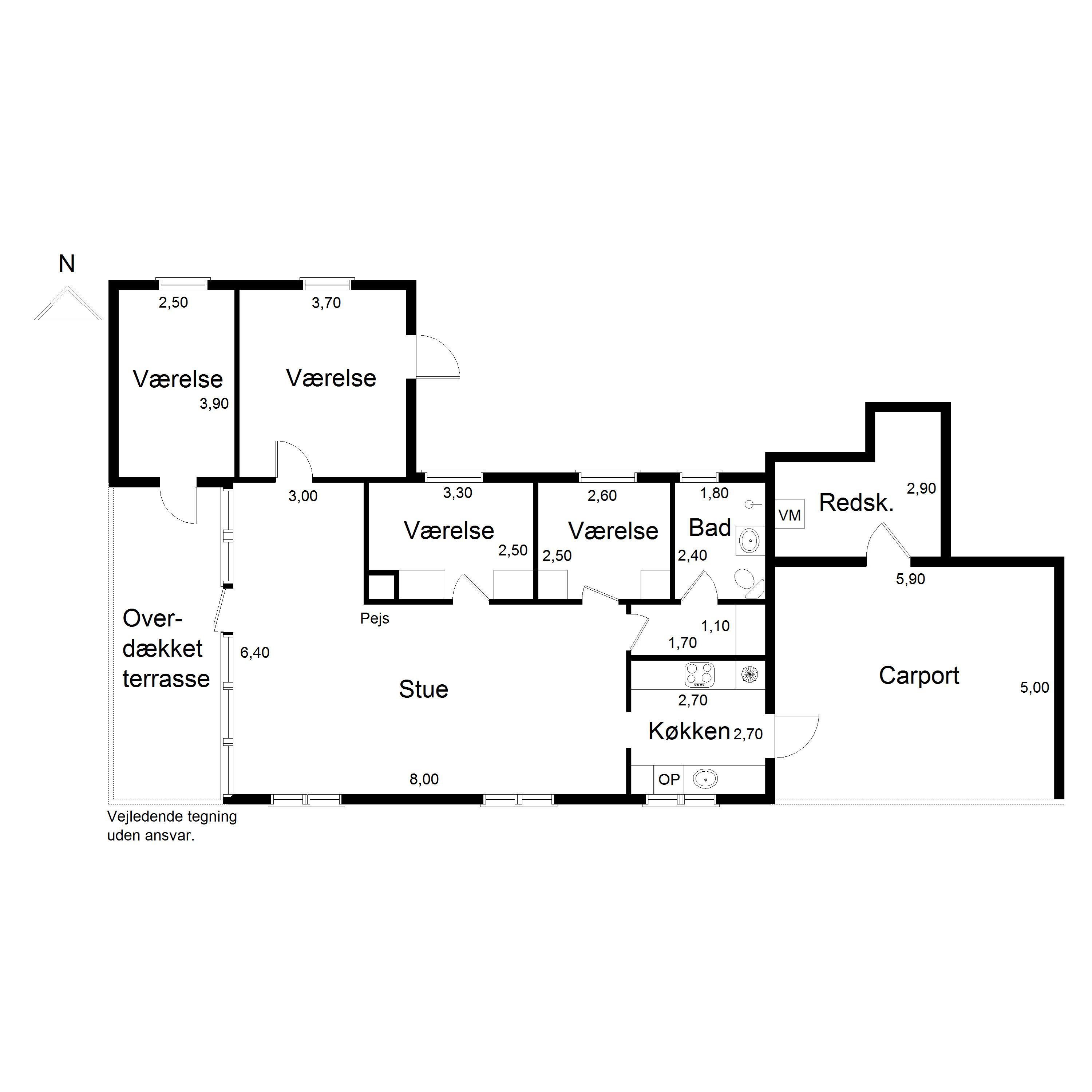 Plantegninger billede af Gyldenbjergvej 23, Sdr Egebølle, 4983 Dannemare
