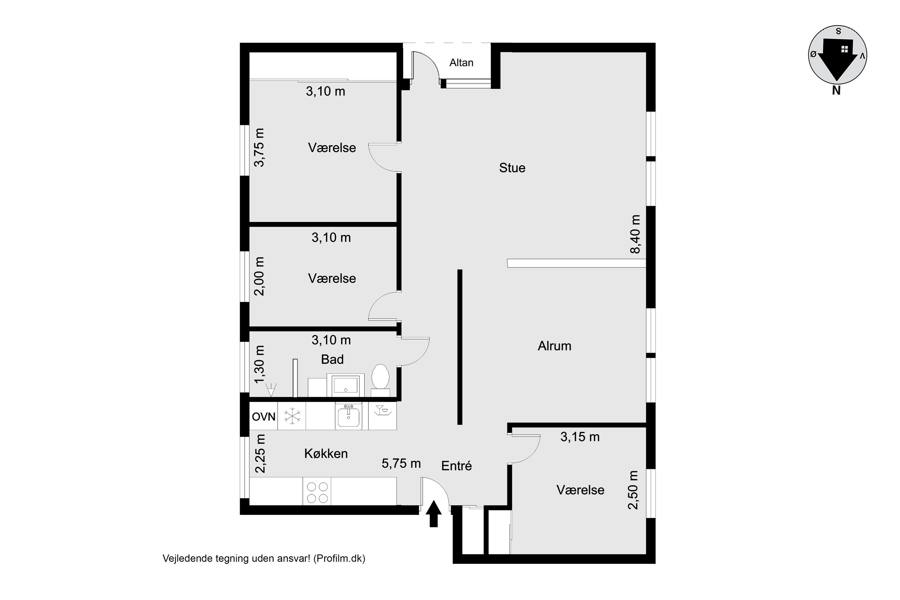 Plantegninger billede af Doktorvænget 41, 2. tv., 7500 Holstebro