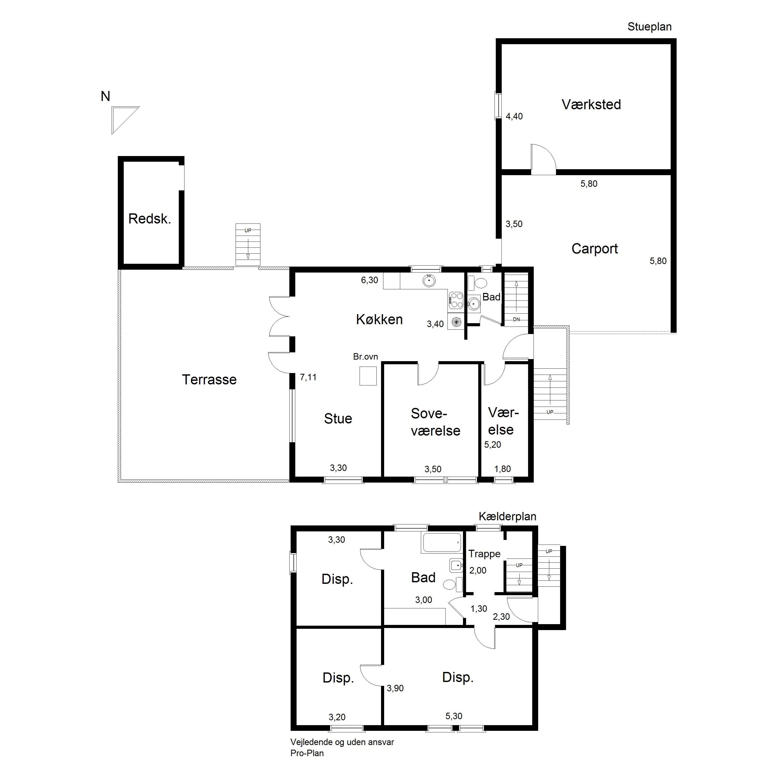 Plantegninger billede af Dybdalsvej 6, 6800 Varde