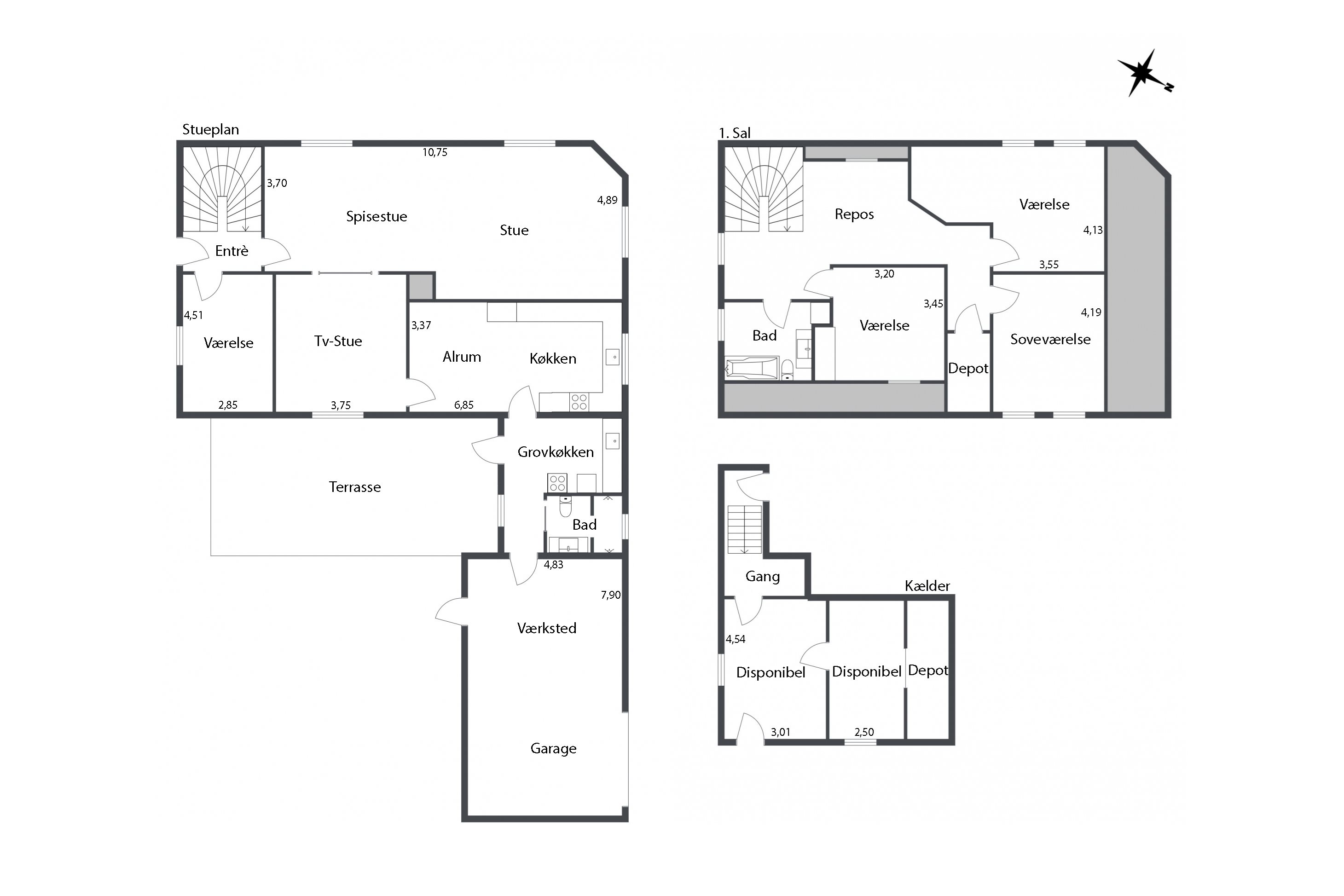 Plantegninger billede af Hjørringvej 446, 9750 Østervrå
