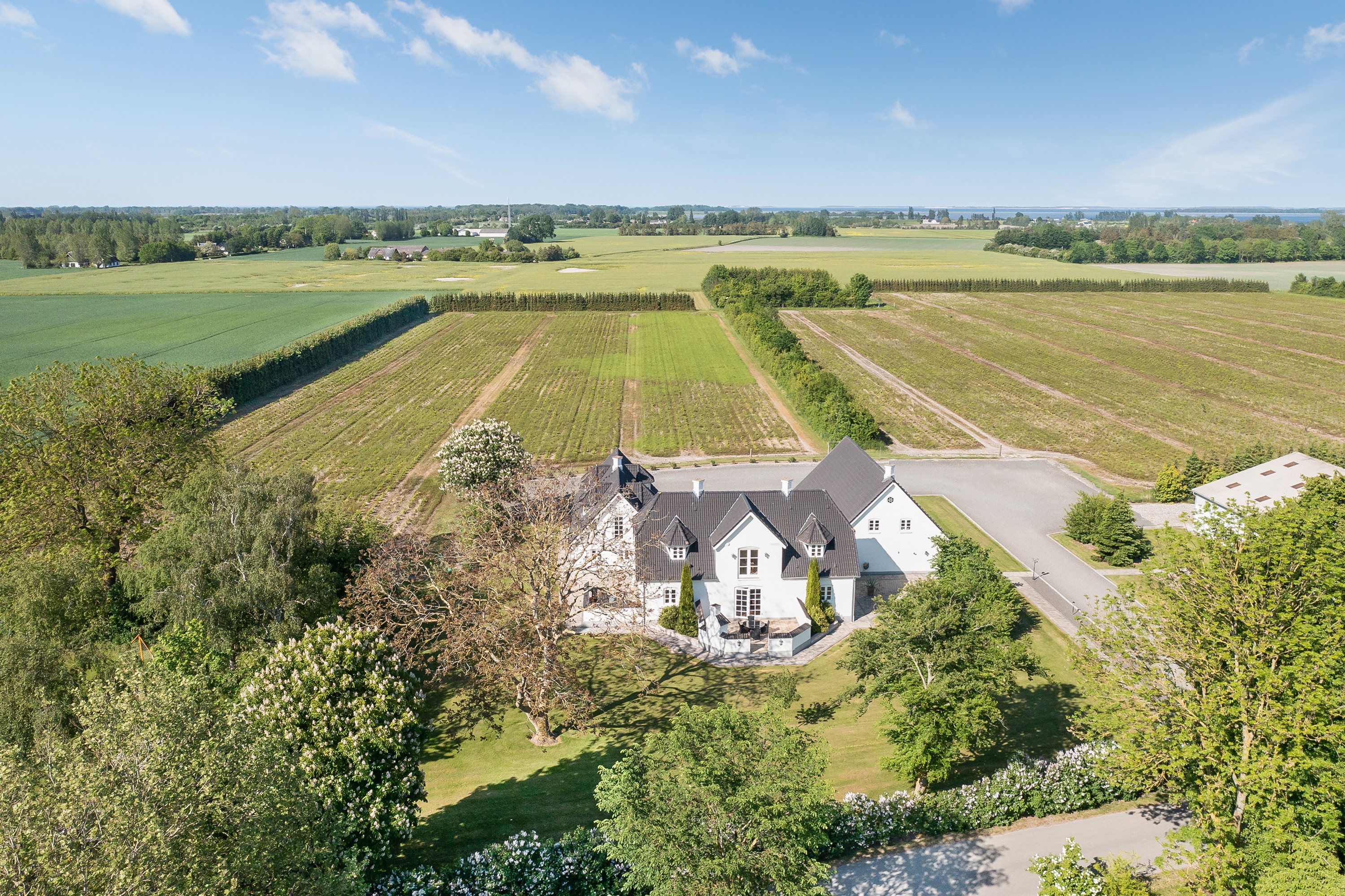 Fremhævet luftfoto billede i fuldskærmstilstand. Billede af Hessum Bygade 54, 5450 Otterup