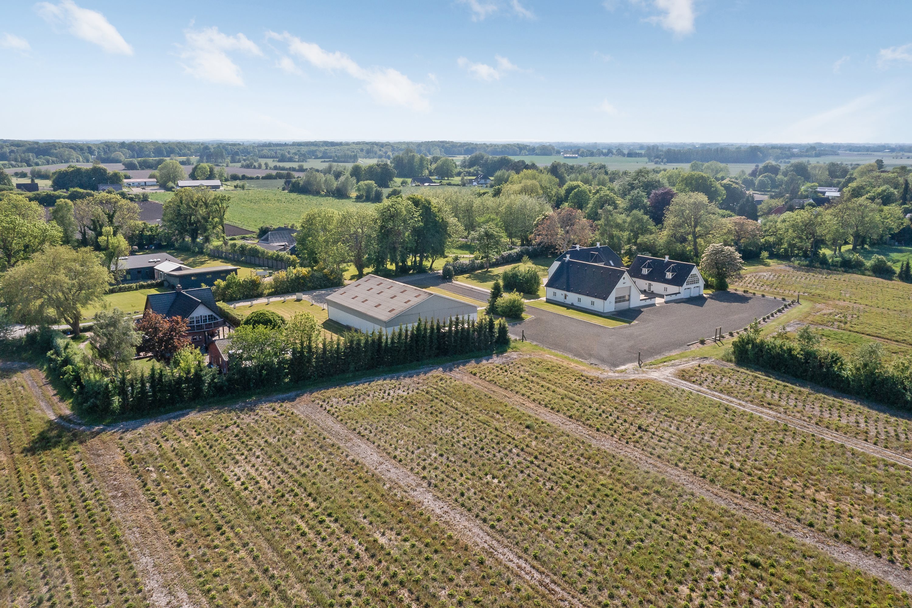 Fremhævet luftfoto billede i fuldskærmstilstand. Billede af Hessum Bygade 54, 5450 Otterup