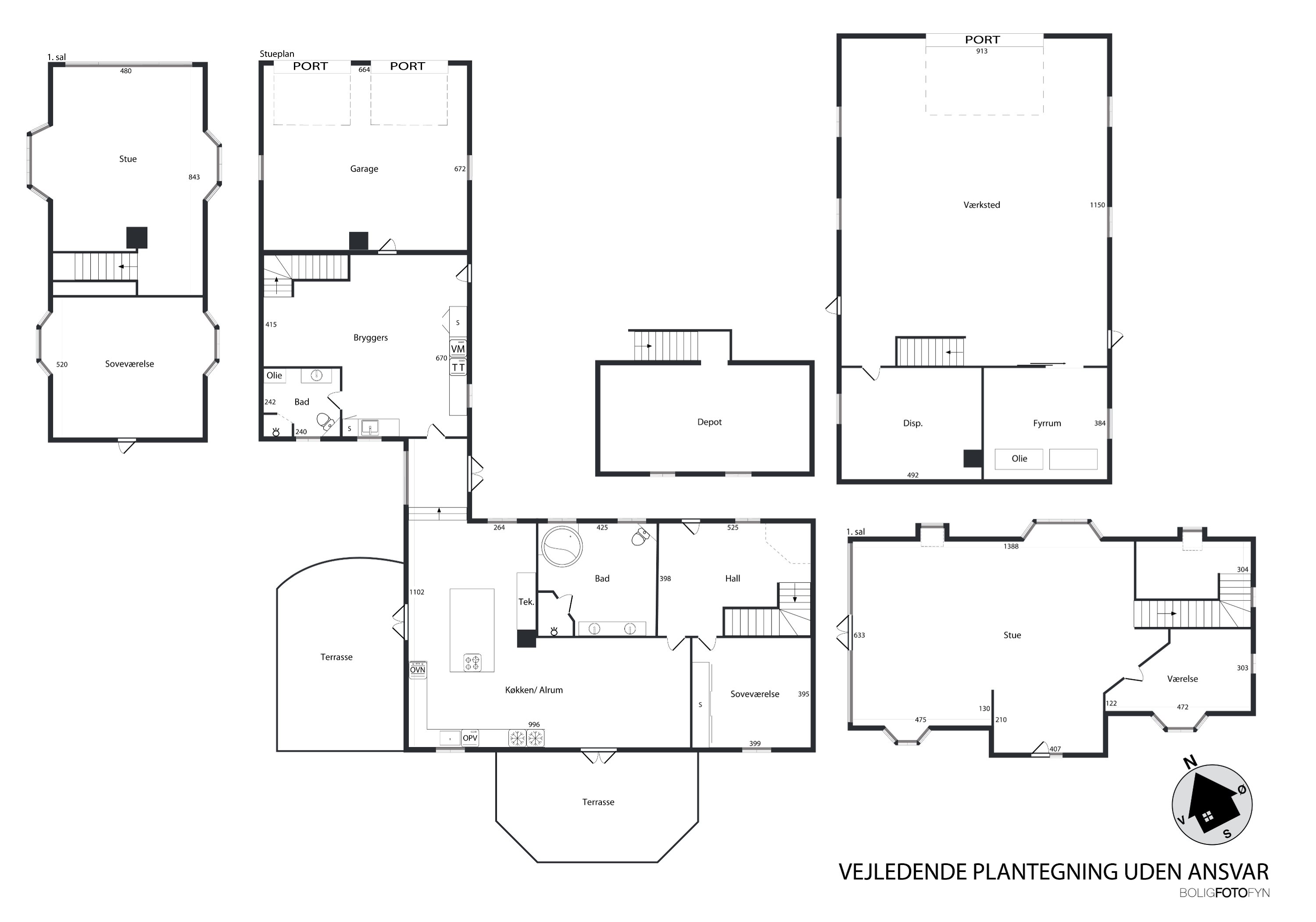 Plantegninger billede af Hessum Bygade 54, 5450 Otterup