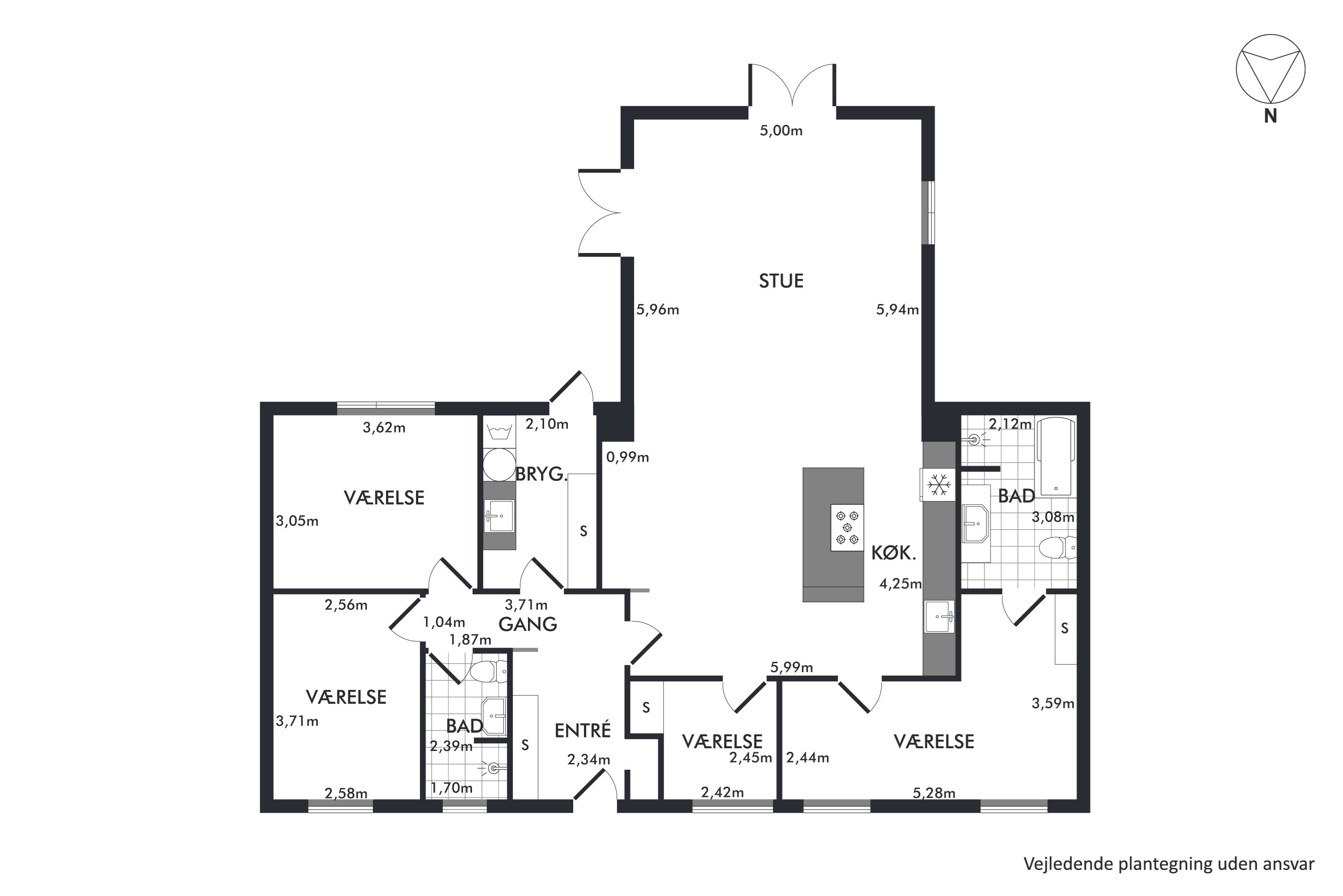 Plantegninger billede af Åvænget 3, 2970 Hørsholm