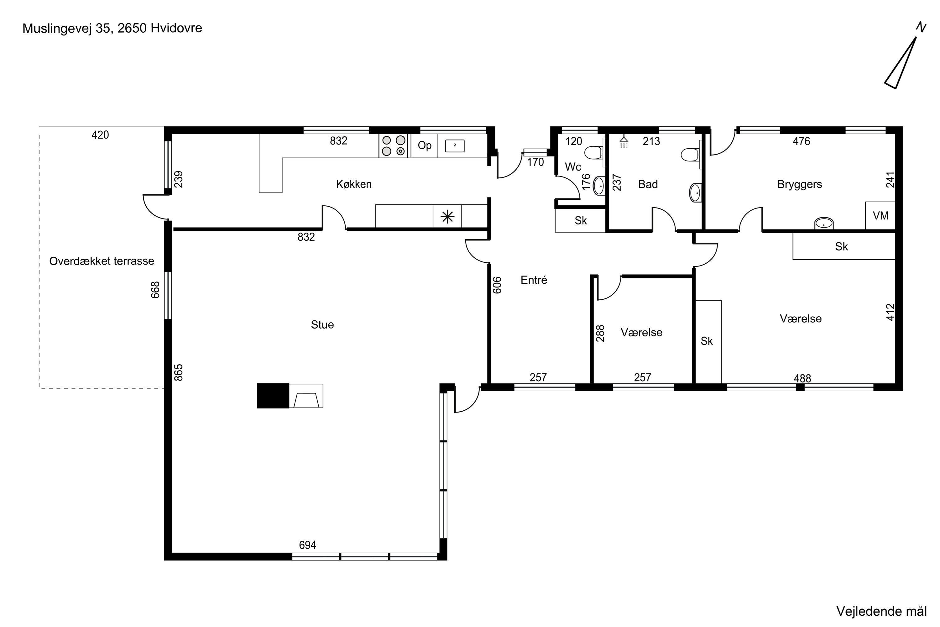 Plantegninger billede af Muslingevej 35, 2650 Hvidovre