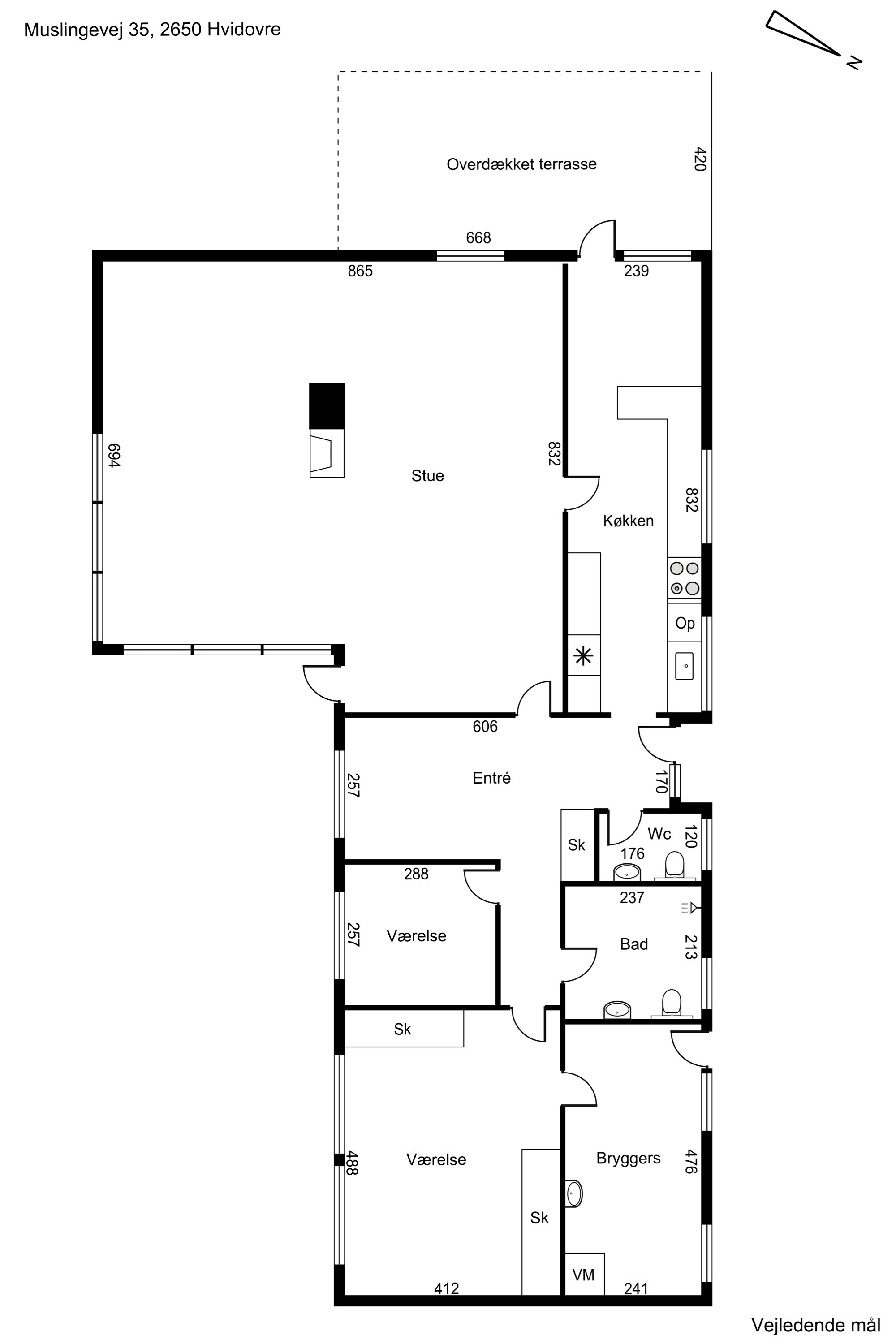 Plantegninger billede af Muslingevej 35, 2650 Hvidovre