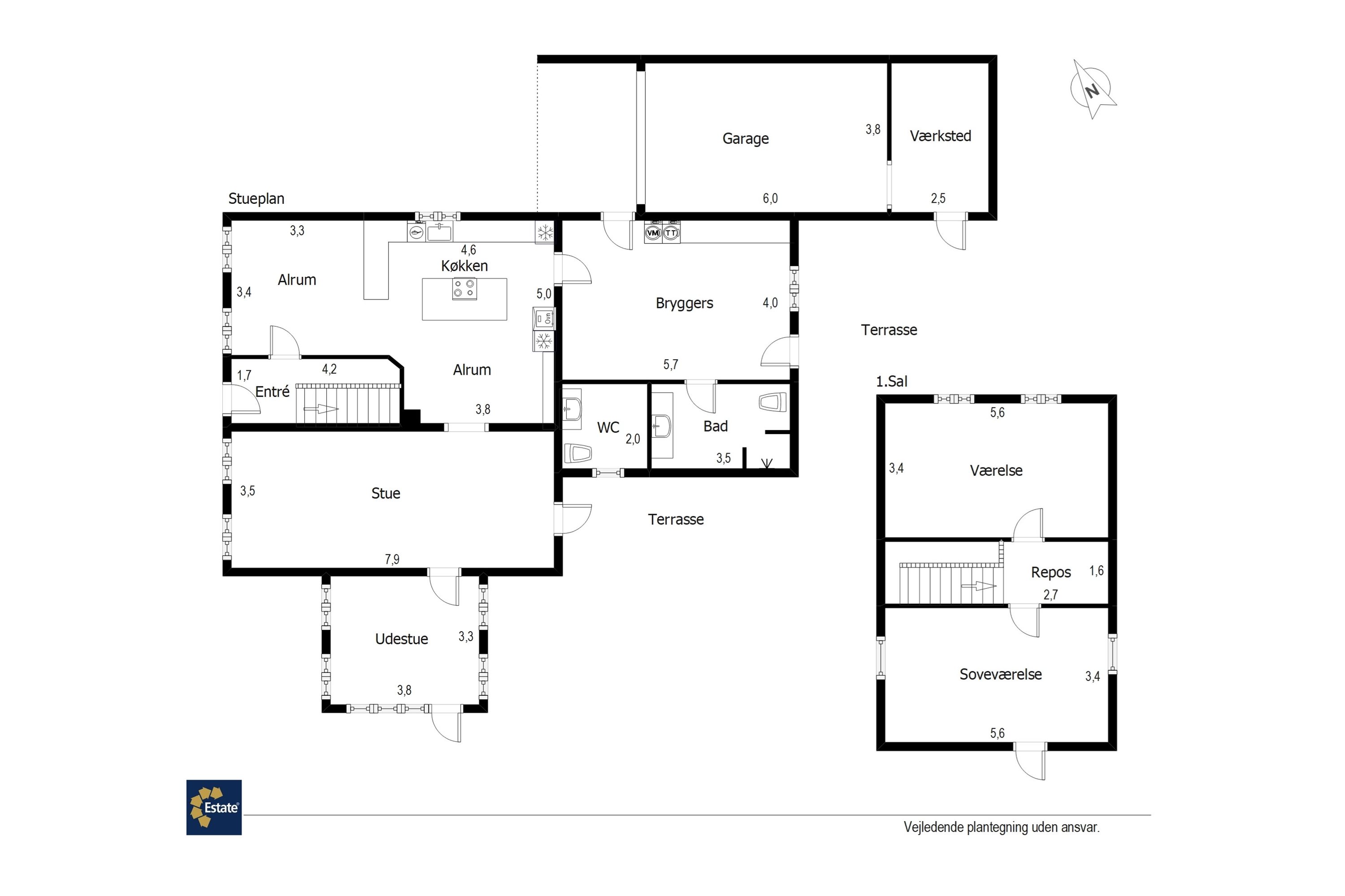 Plantegninger billede af Hoptrup Hovedgade 31, 6100 Haderslev