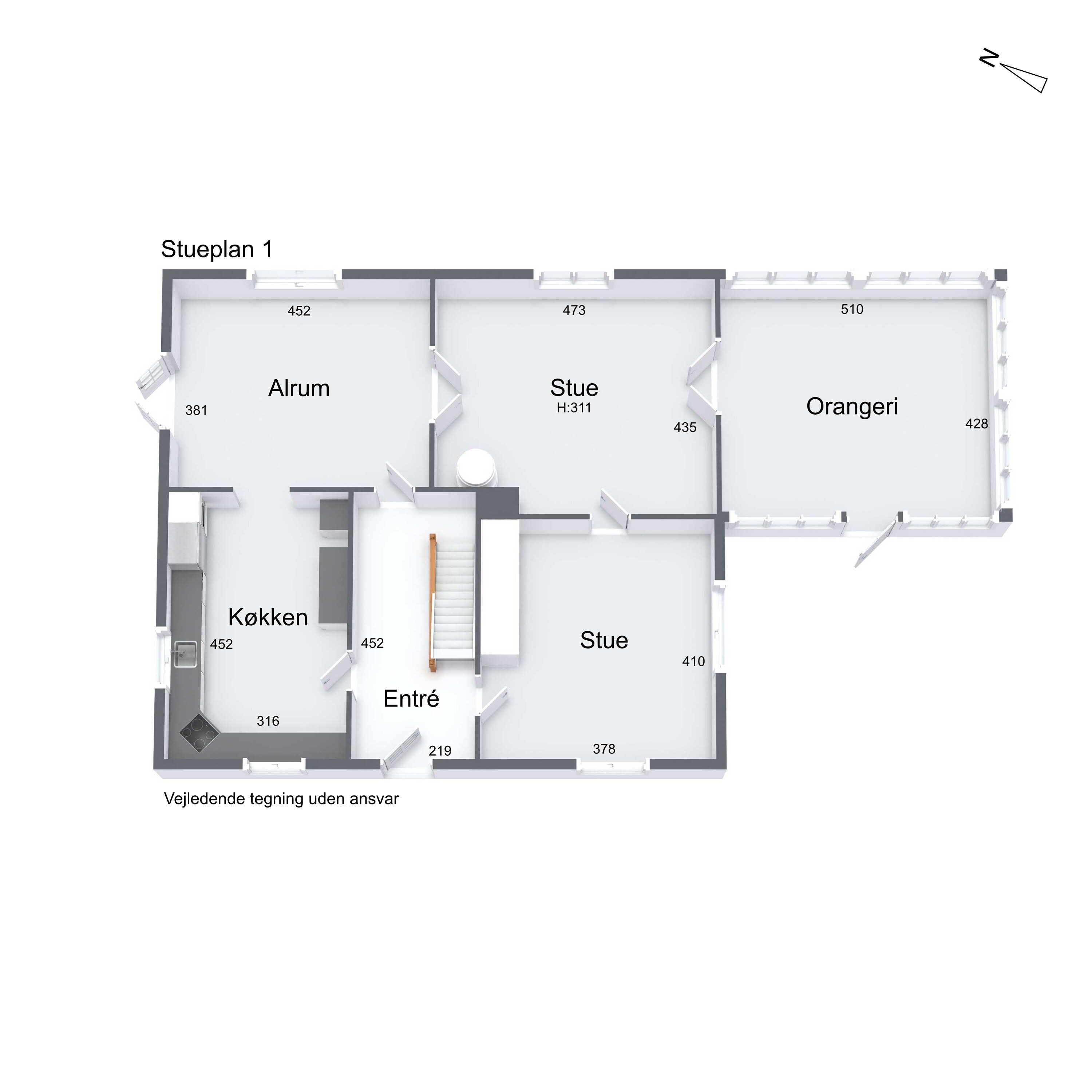 Plantegninger billede af Tåningvej 7, Tåning, 8660 Skanderborg