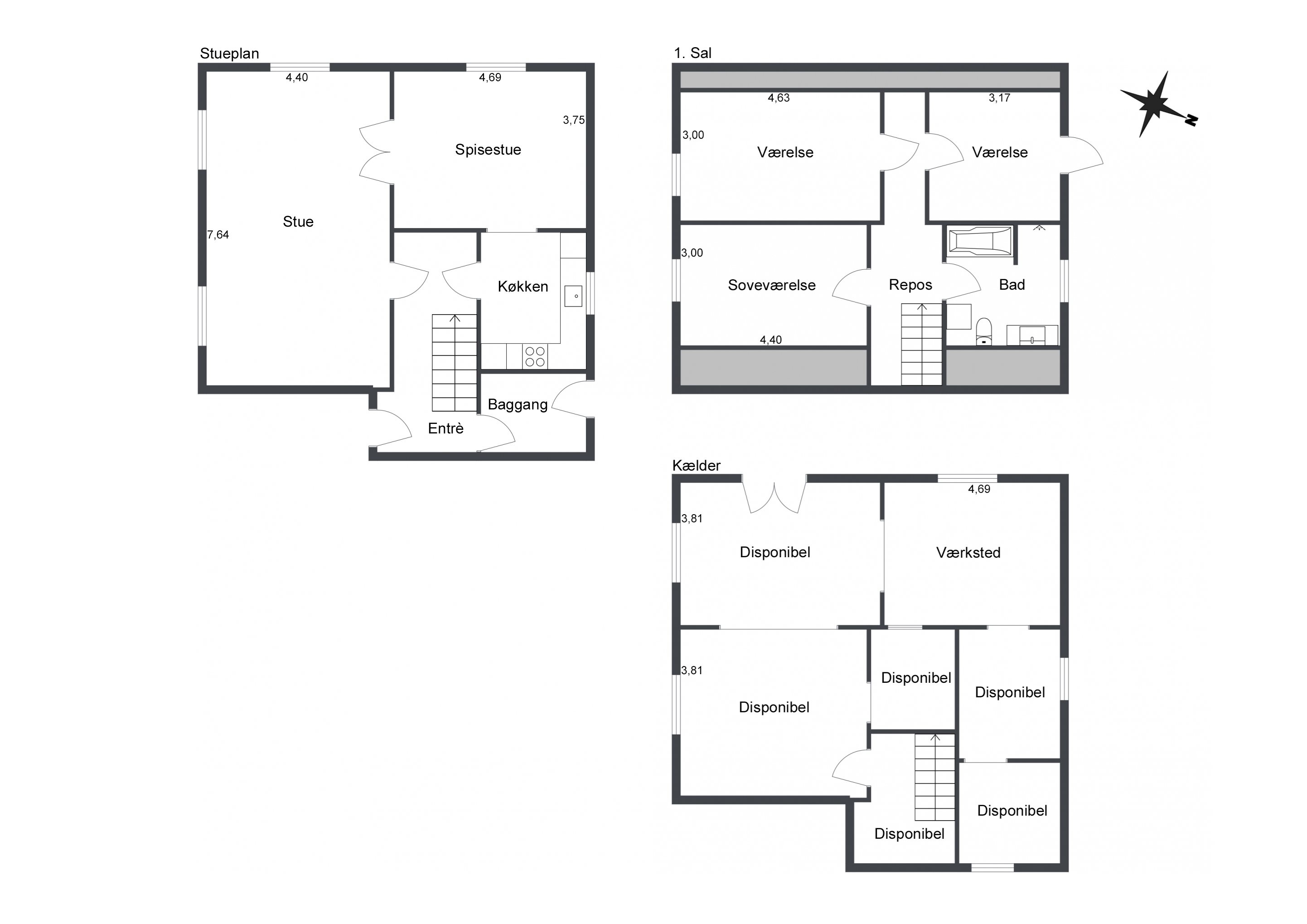 Plantegninger billede af Liljevej 7, 9750 Østervrå