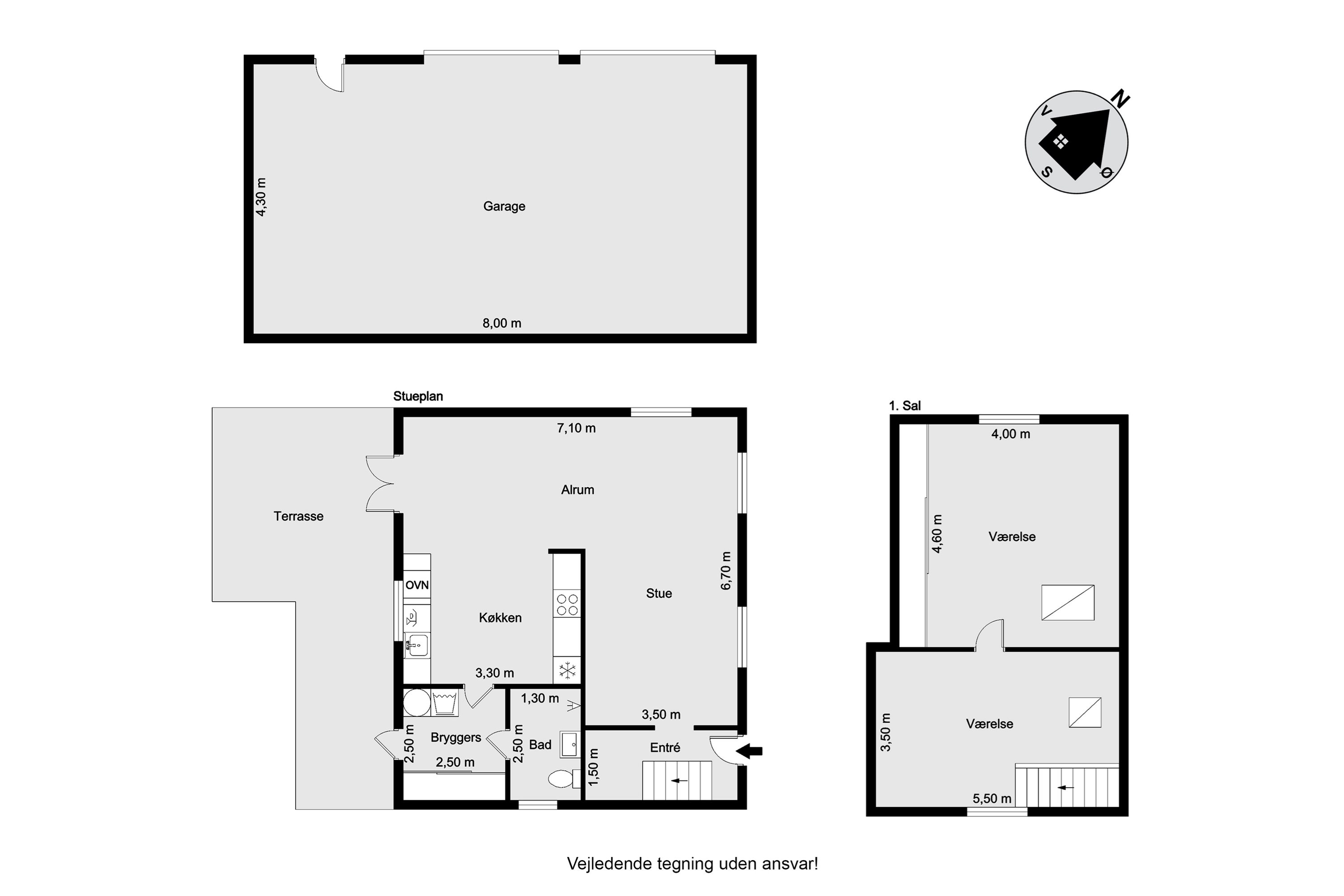 Plantegninger billede af Bækkegårdsvej 9, Sparkær, 8800 Viborg