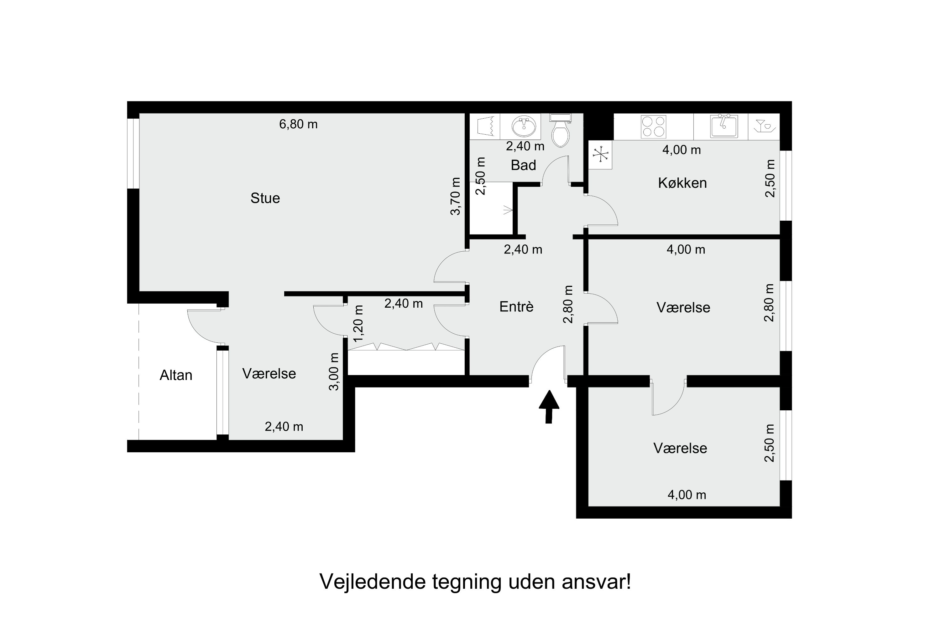 Plantegninger billede af Pebermyntevej 51, 1. tv., 8800 Viborg