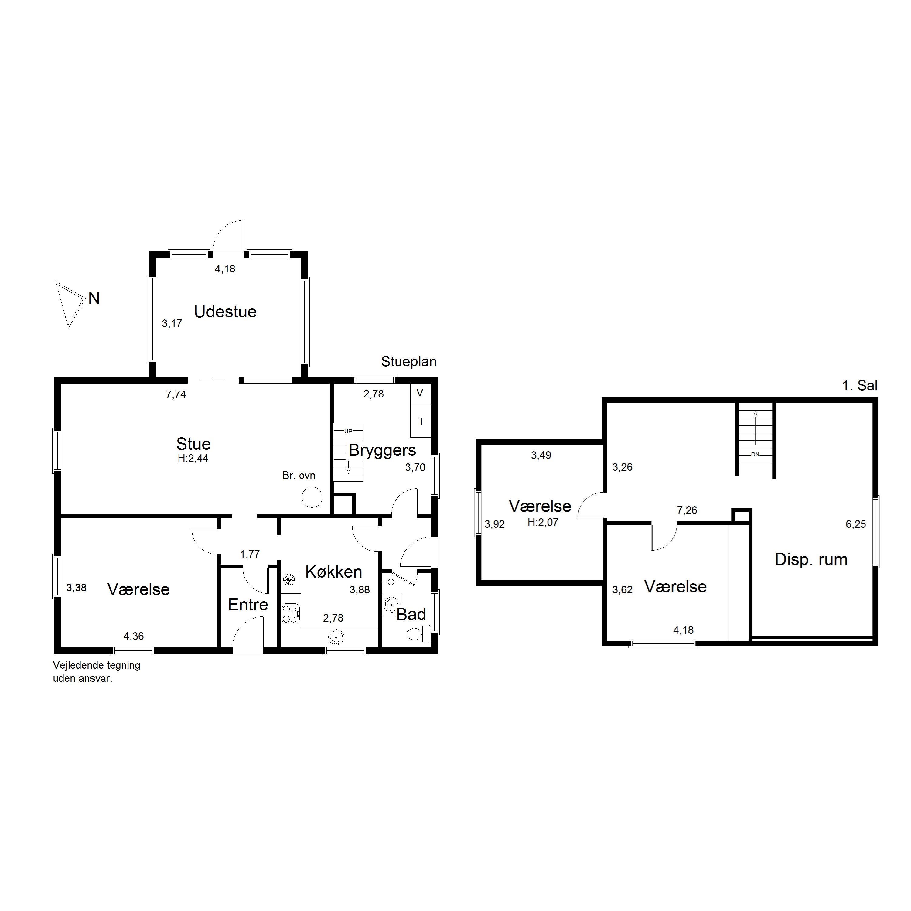 Plantegninger billede af Præstegårdsvej 9, Ugilt, 9800 Hjørring
