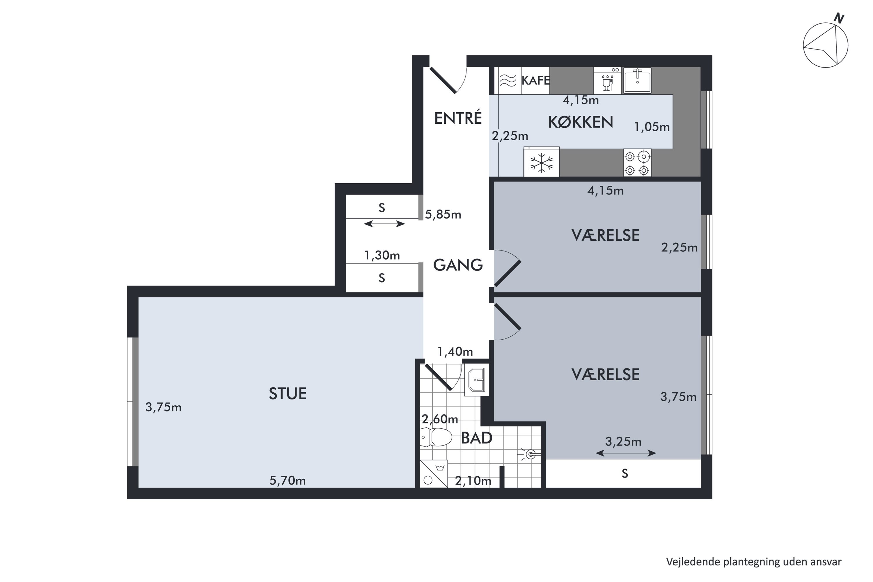 Plantegninger billede af Årestrupsvej 10, 1. tv., 9000 Aalborg