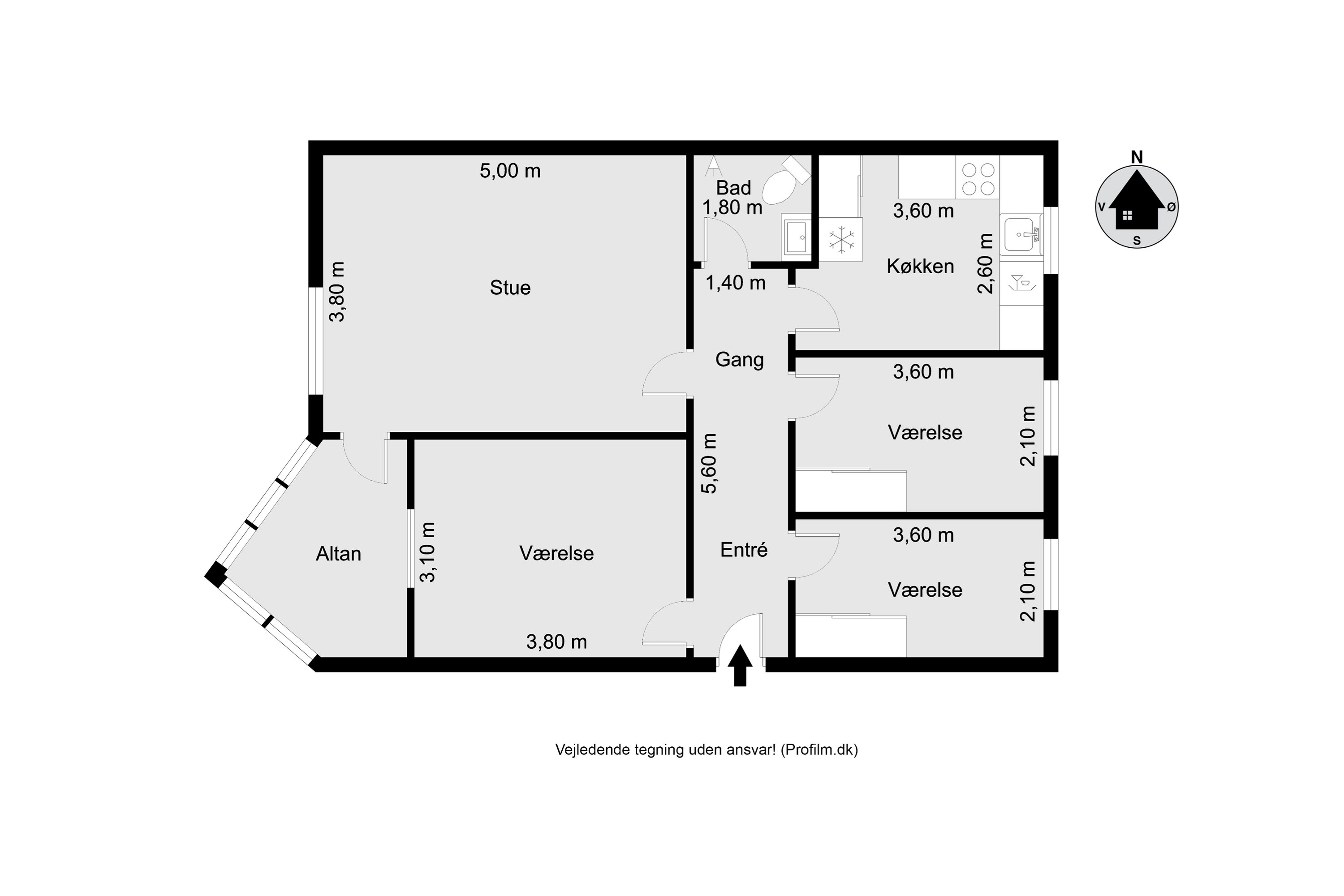 Plantegninger billede af Brogården 1, 1. th., 7500 Holstebro