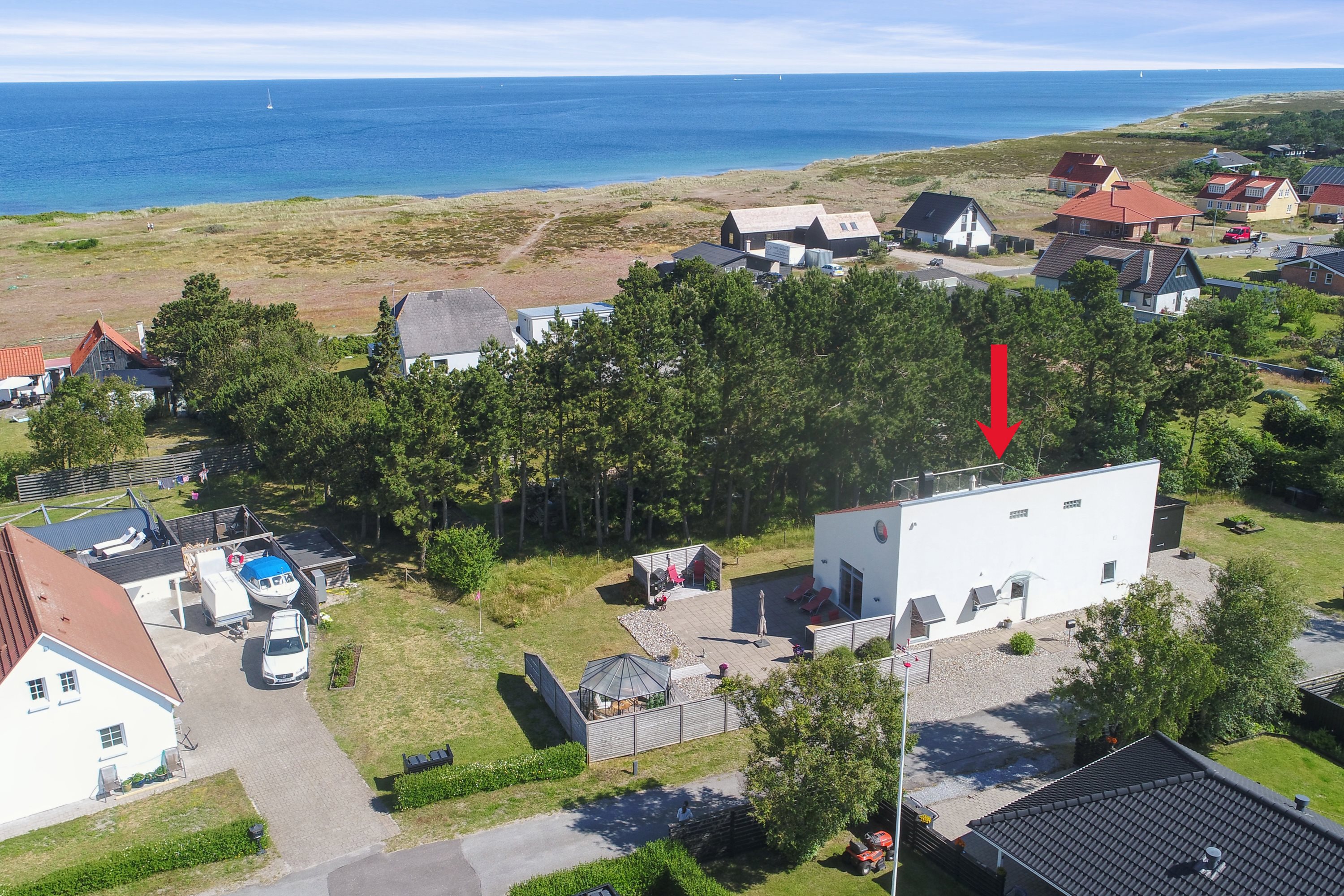 Fremhævet luftfoto billede i fuldskærmstilstand. Billede af Drosselvej 3, Østerby Havn, 9940 Læsø