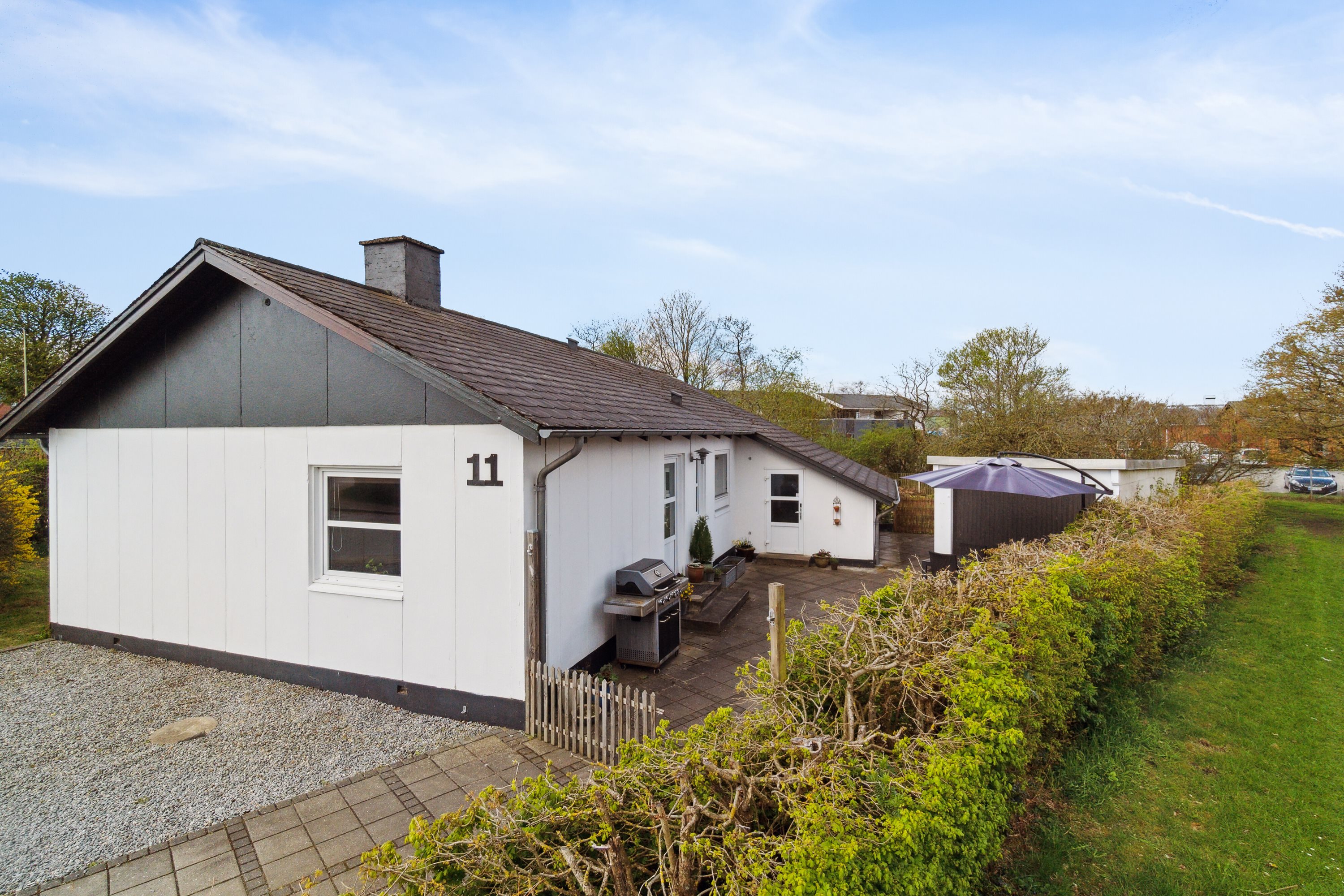 Fremhævet udendørs billede i fuldskærmstilstand. Billede af Bekkasinvej 11, 8800 Viborg