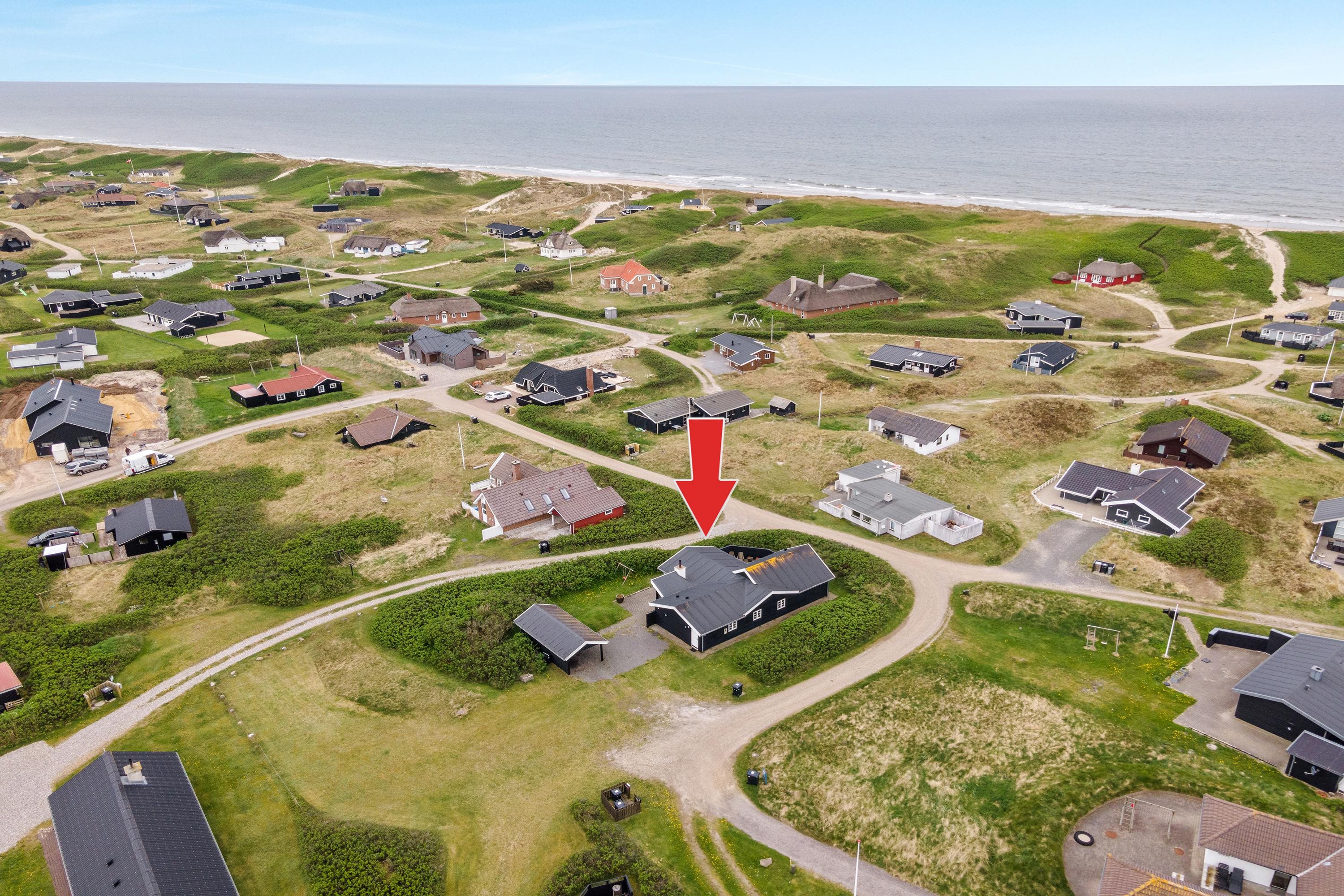 Fremhævet luftfoto billede i fuldskærmstilstand. Billede af Hafavej 139, Søndervig, 6950 Ringkøbing