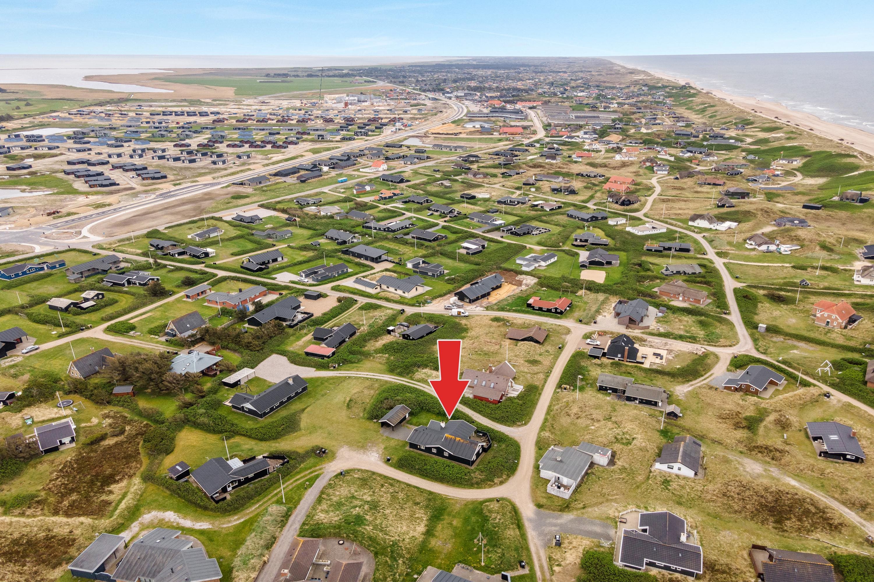 Fremhævet luftfoto billede i fuldskærmstilstand. Billede af Hafavej 139, Søndervig, 6950 Ringkøbing