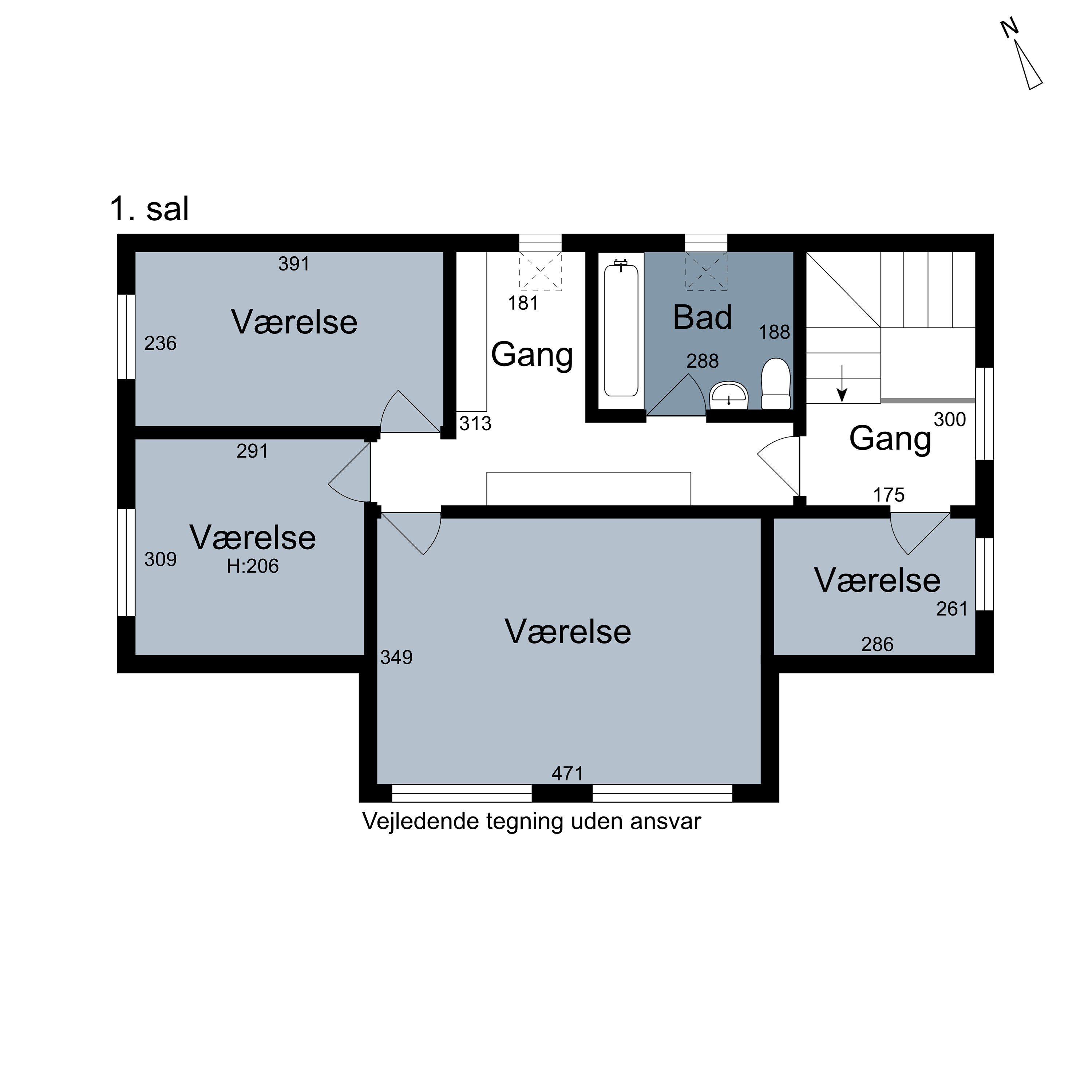 Plantegninger billede af Villerslevvej 8, Villerslev, 7755 Bedsted Thy