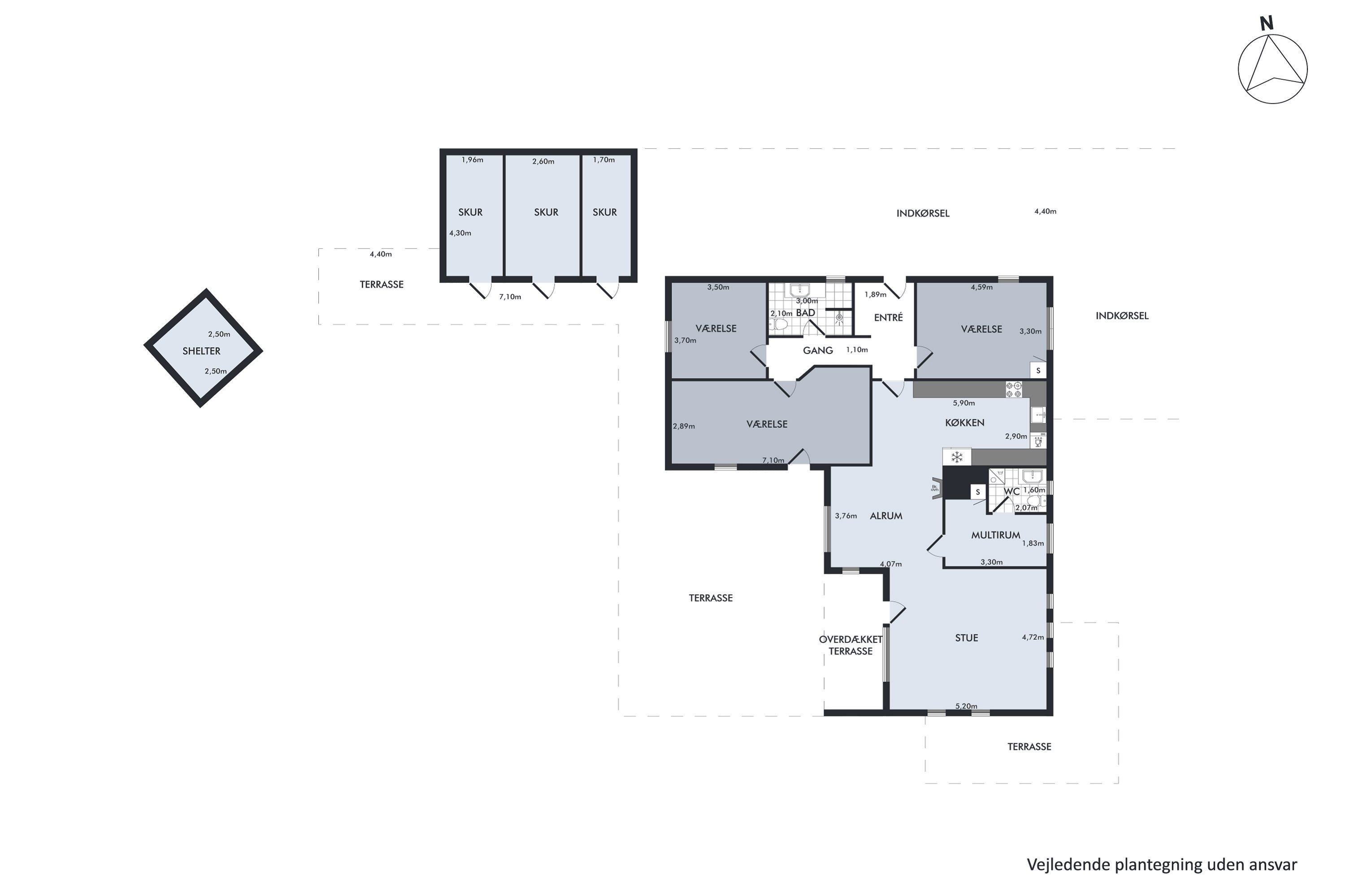 Plantegninger billede af Bakkedalsvej 3, Rårup, 7130 Juelsminde