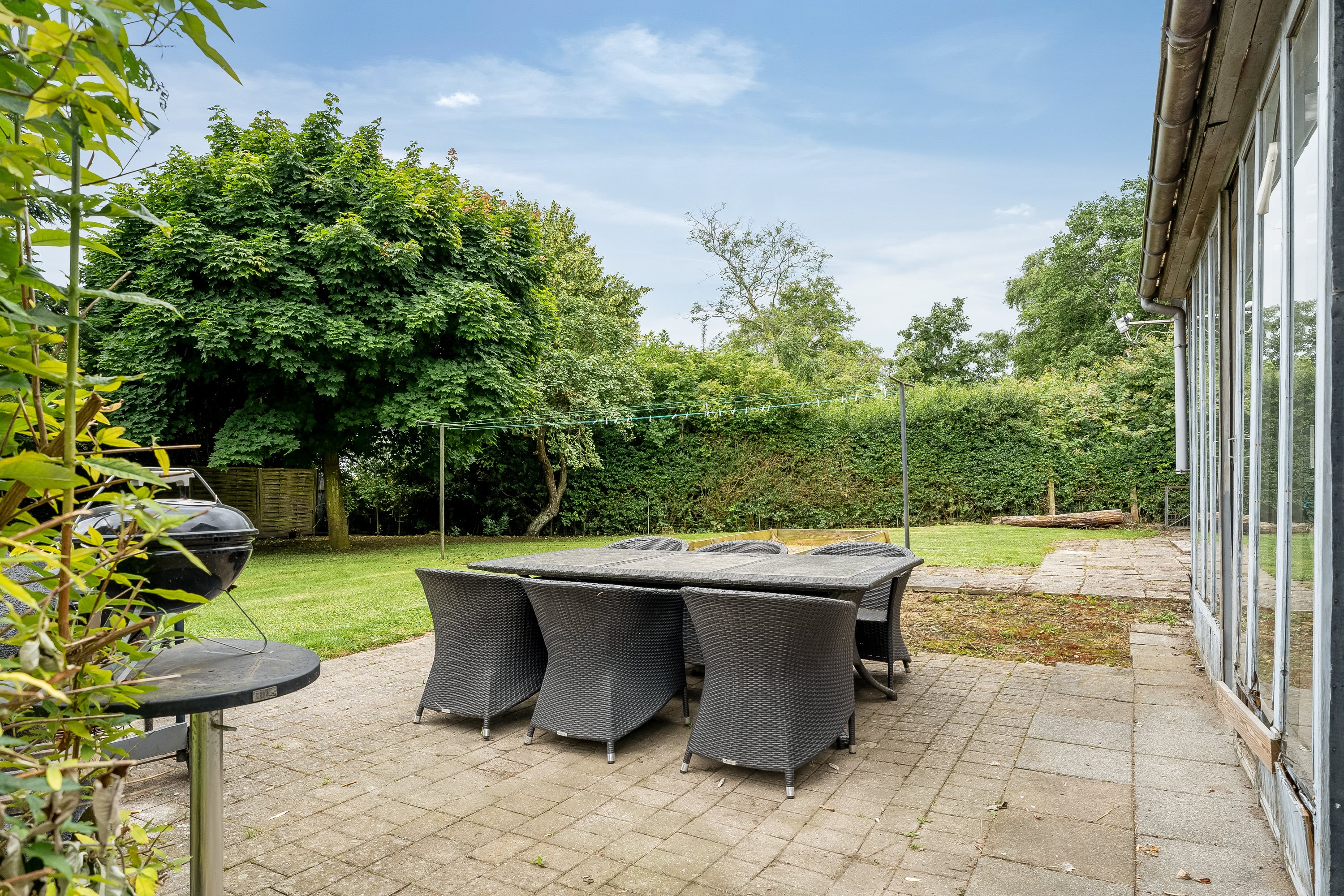 Fremhævet terrasse billede i fuldskærmstilstand. Billede af Viemosevej 18, Svinsbjerg, 4913 Horslunde