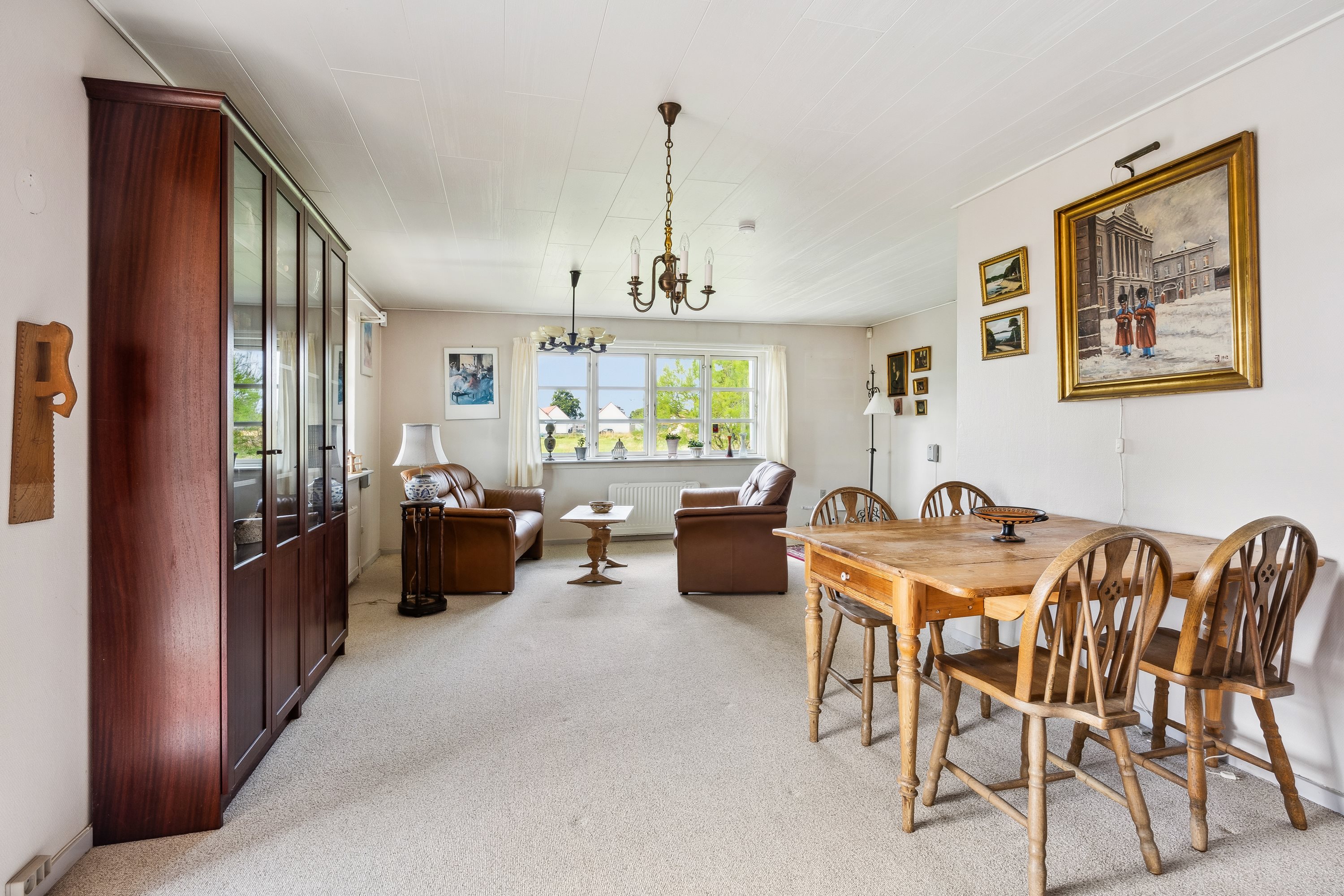 Fremhævet stue billede i fuldskærmstilstand. Billede af Tjørnevej 6, Reersø By, 4281 Gørlev