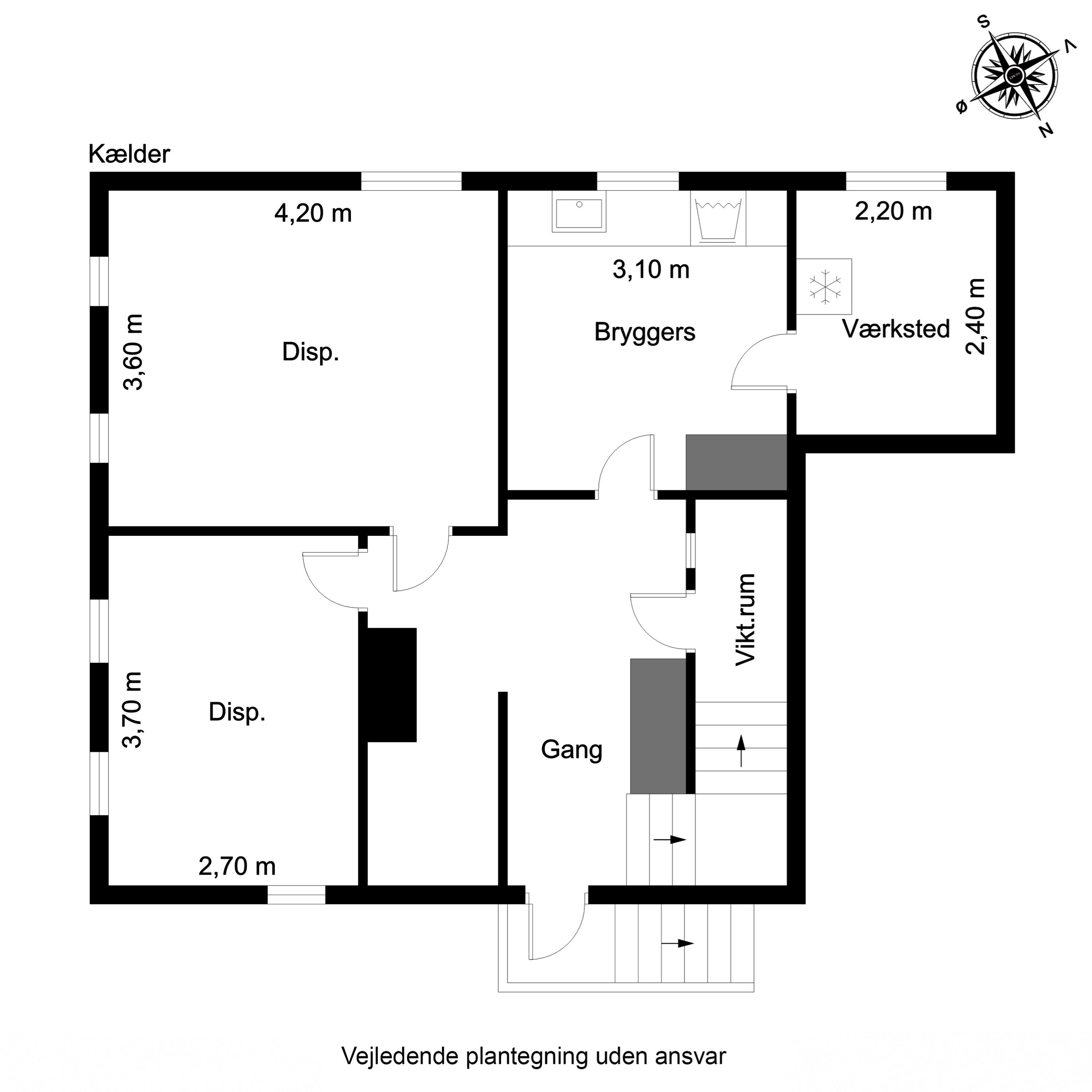 Plantegninger billede af Østergade 27, 5874 Hesselager