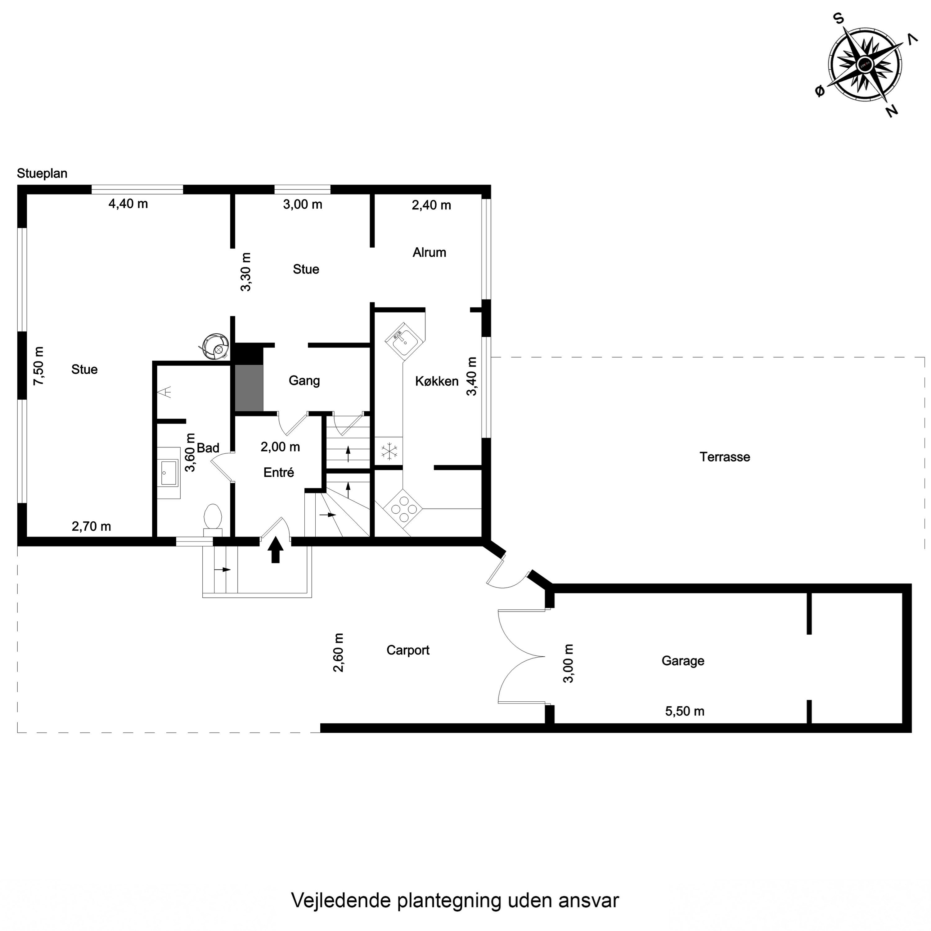 Plantegninger billede af Østergade 27, 5874 Hesselager