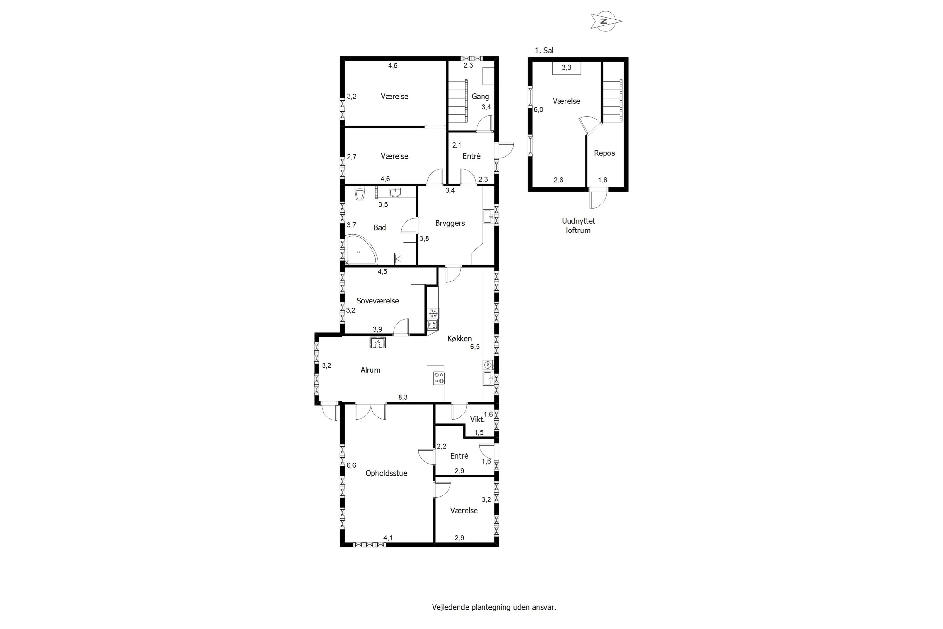 Plantegninger billede af Tanderupvej 3, Kirkeby, 6760 Ribe