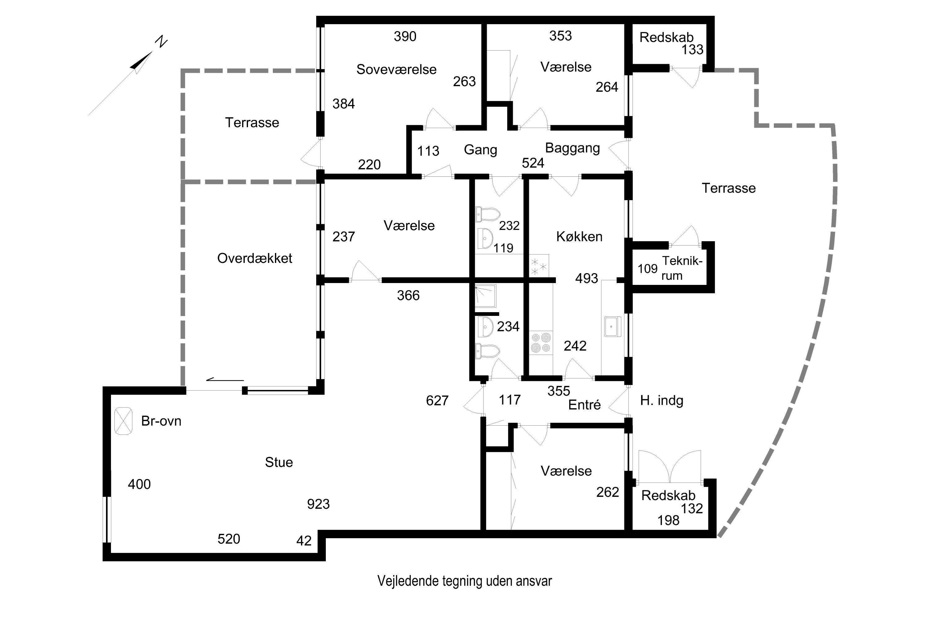 Plantegninger billede af Merianvej 1, 5500 Middelfart