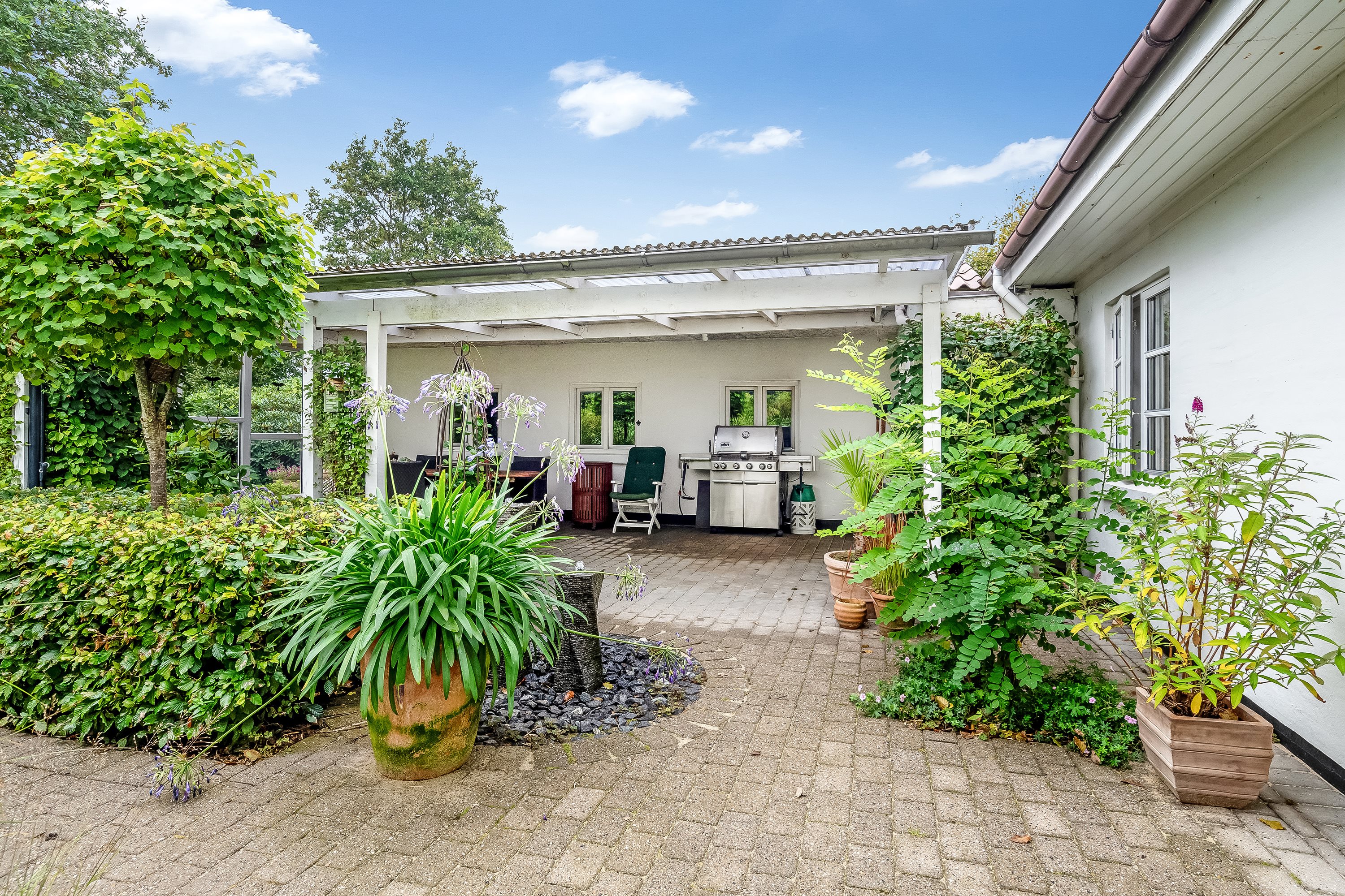 Fremhævet overdækket terrasse billede i fuldskærmstilstand. Billede af Stabyvej 25, Staby, 6990 Ulfborg