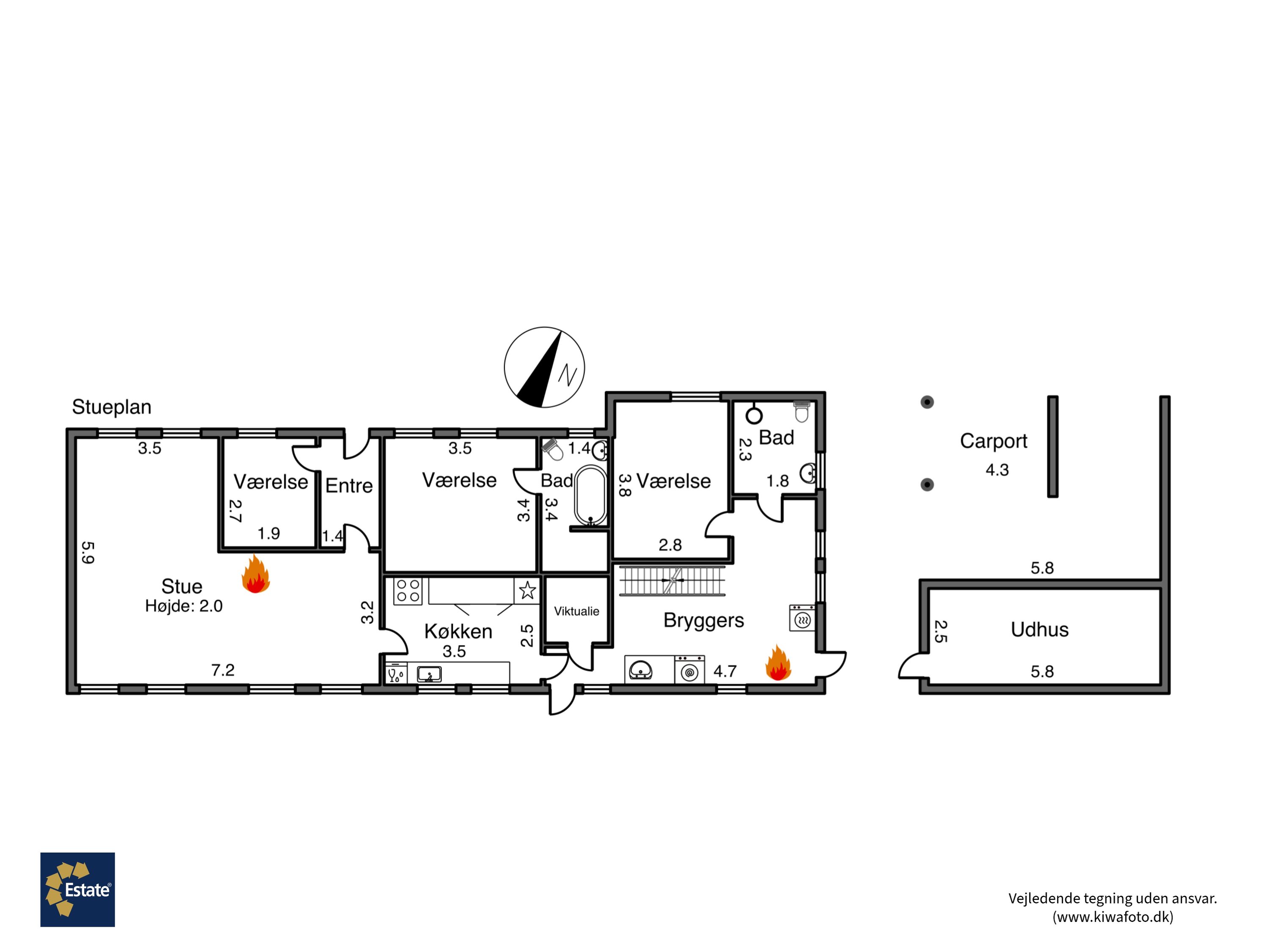 Plantegninger billede af Klønge Byvej 10, 4983 Dannemare