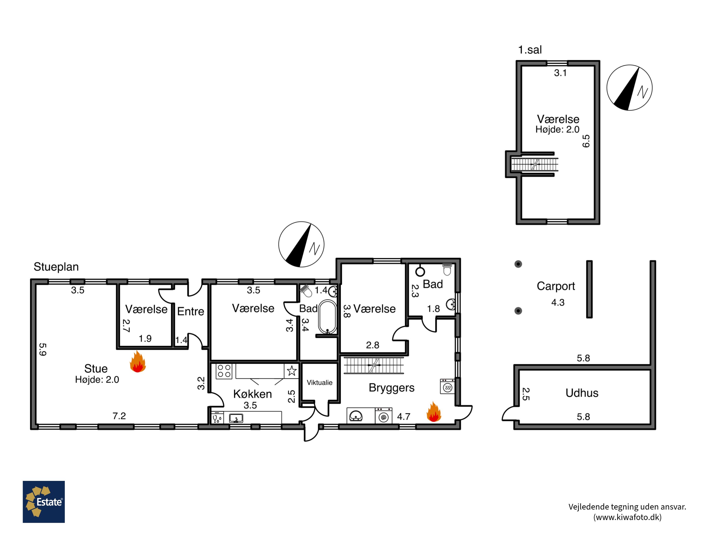 Plantegninger billede af Klønge Byvej 10, 4983 Dannemare