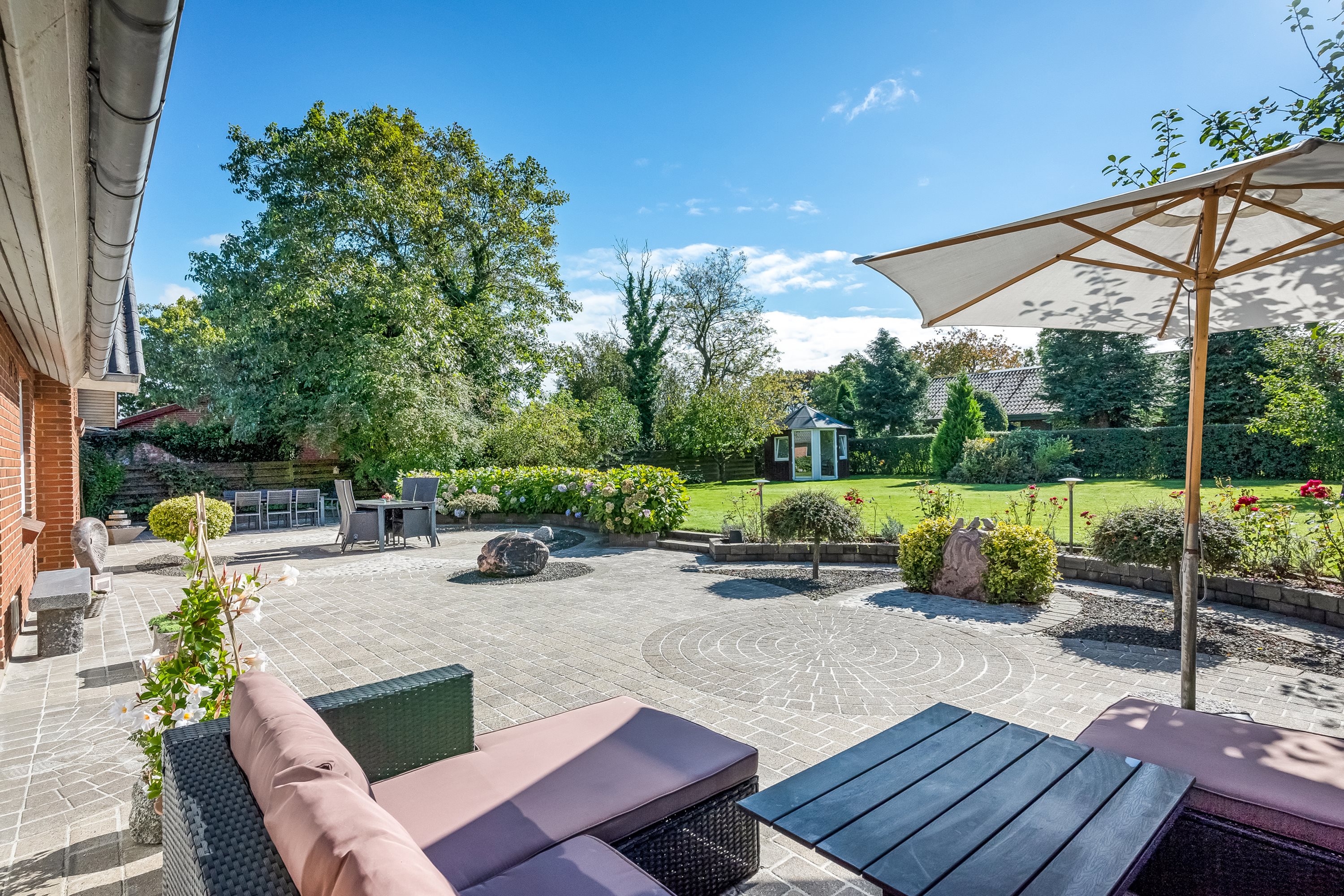 Fremhævet terrasse billede i fuldskærmstilstand. Billede af Ny Sognstrupvej 11, Nr Felding, 7500 Holstebro