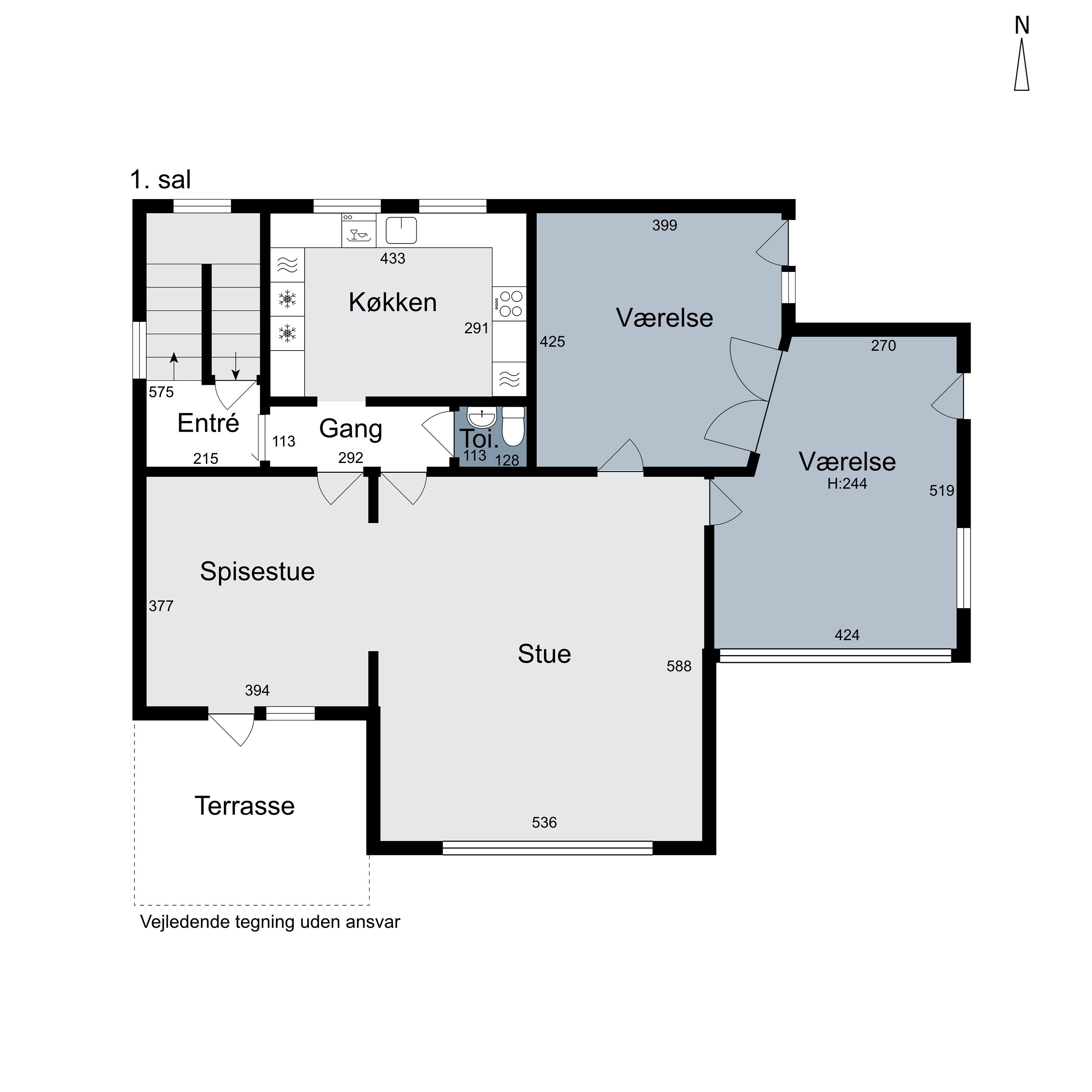 Plantegninger billede af Dragsbækvej 23E, 1., 7700 Thisted